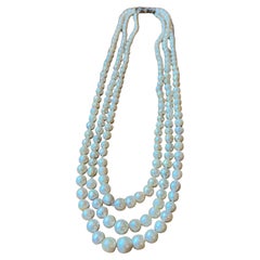 Tiffany 
Co. Natural Pearl Three-Strand Necklace with Diamond Clasp