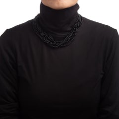 Tiffany & Co Necklace Onyx Multi Strand Torsade Toggle Vintage Fine Jewelry