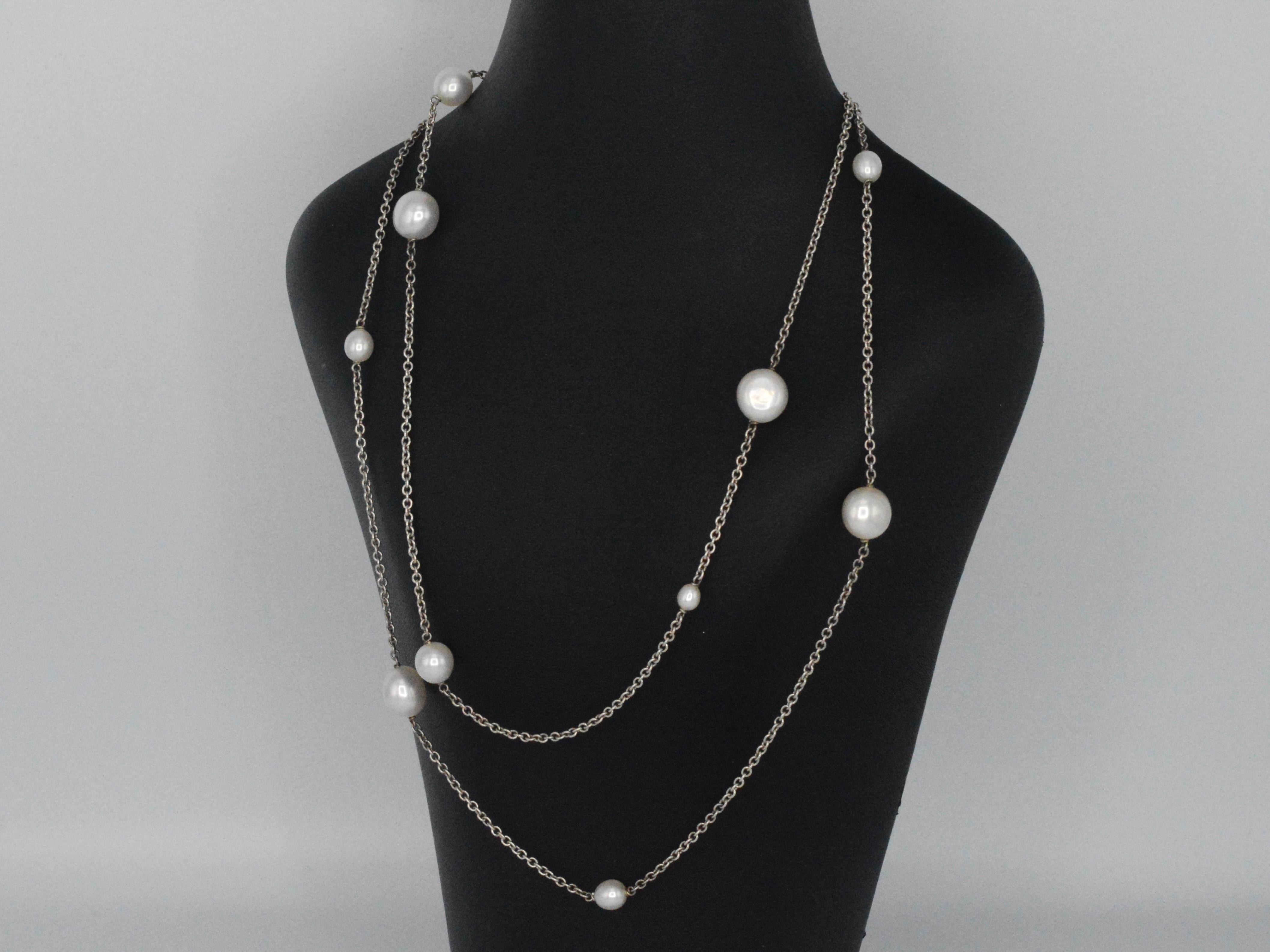 Uncut Tiffany & Co necklace 'Peretti Pearls' For Sale