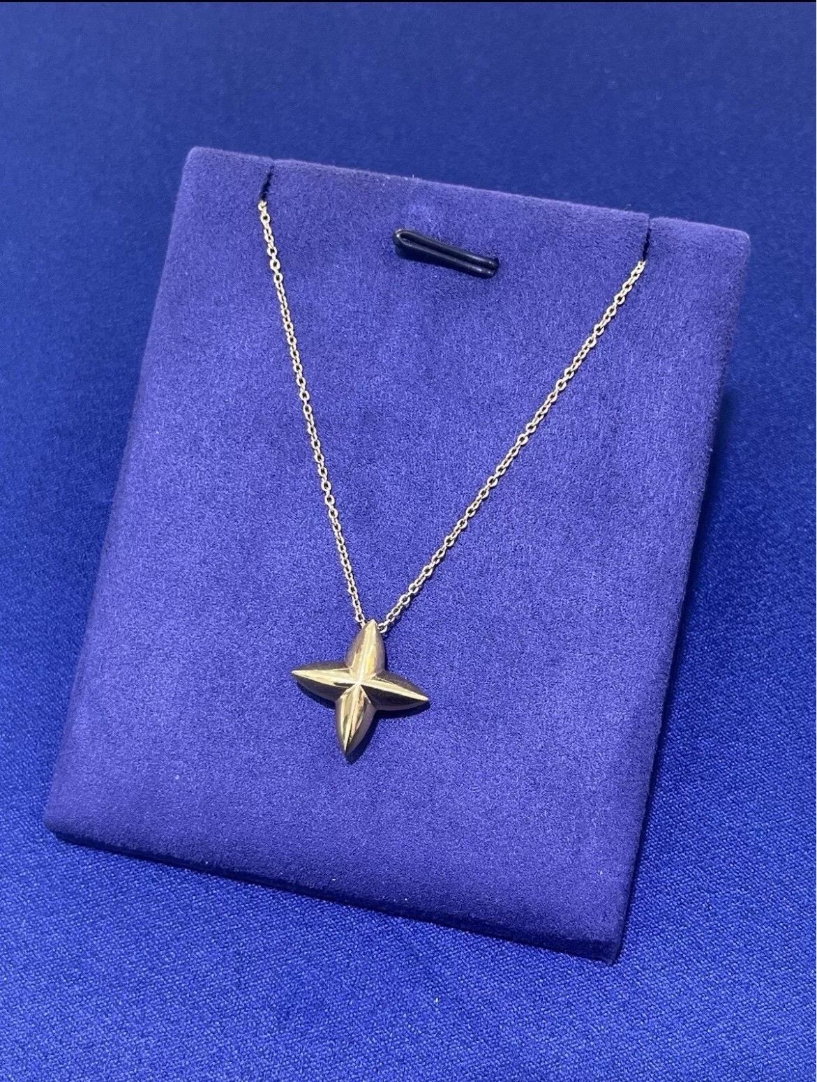 Tiffany & Co. Collier Étoile de Sirius Elsa Peretti 750 Or jaune 18K Bon état - En vente à Boca Raton, FL