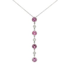 Tiffany & Co. necklace with sapphire and diamond in 950 platinum