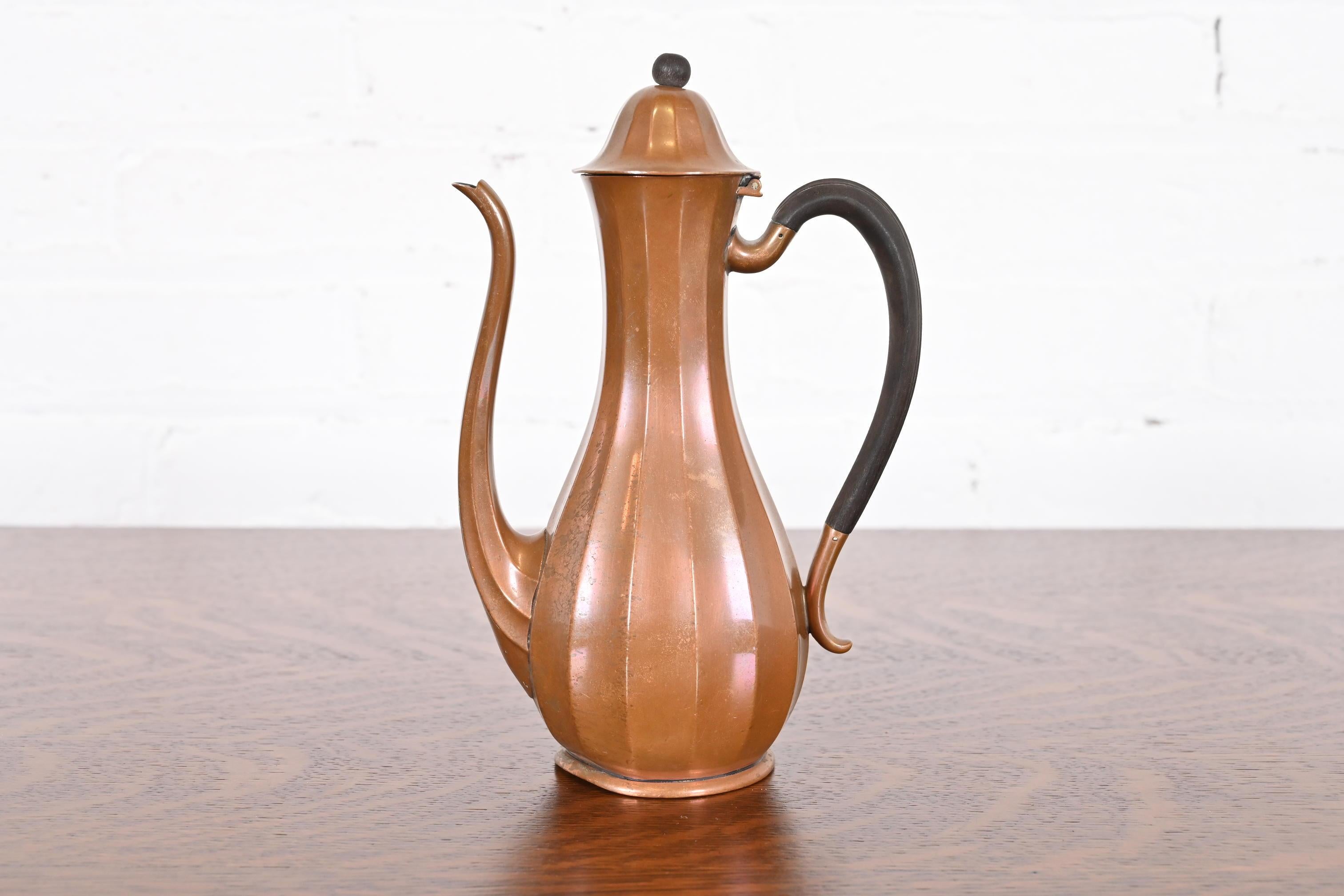 silver and copper kettle
