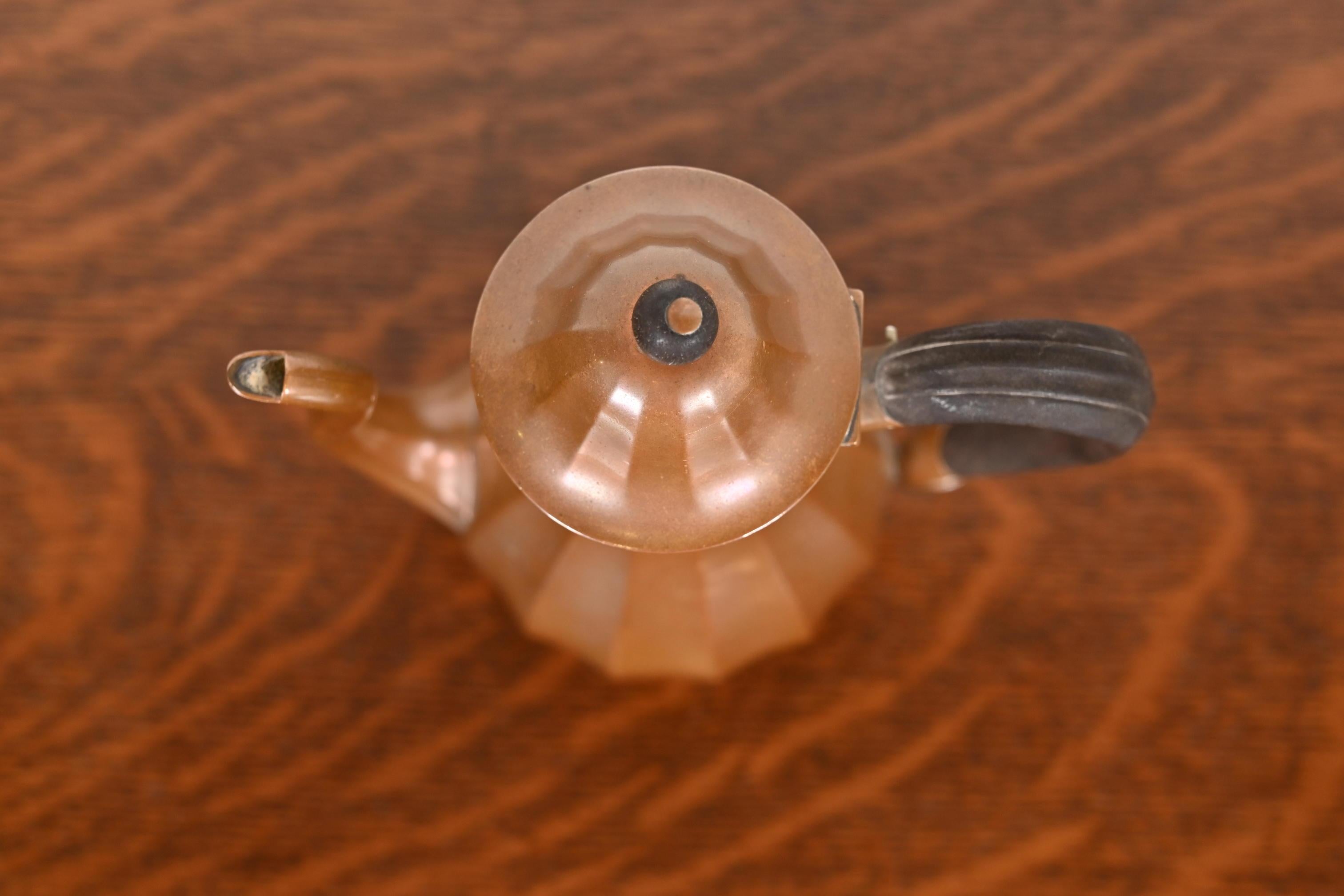 Tiffany & Co. New York Antique Arts & Crafts Copper Over Silver Tea Kettle In Good Condition In South Bend, IN