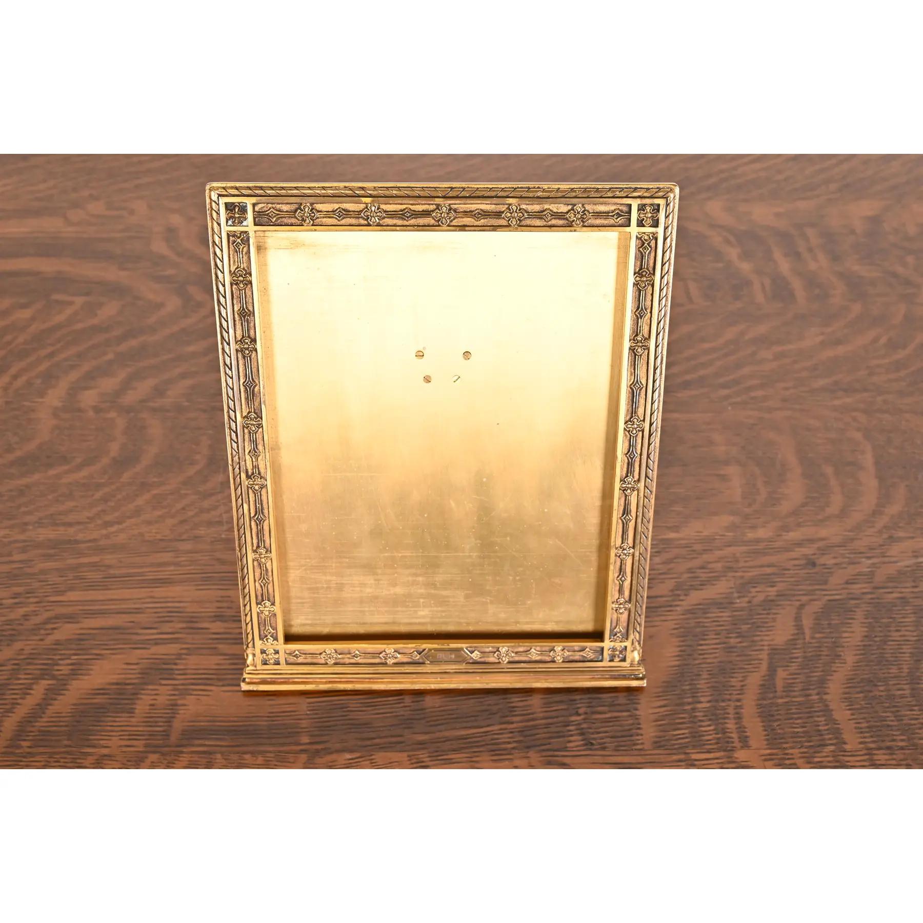 Art Deco Tiffany & Co. New York Art Nouveau Bronze Doré Large Picture Frame For Sale