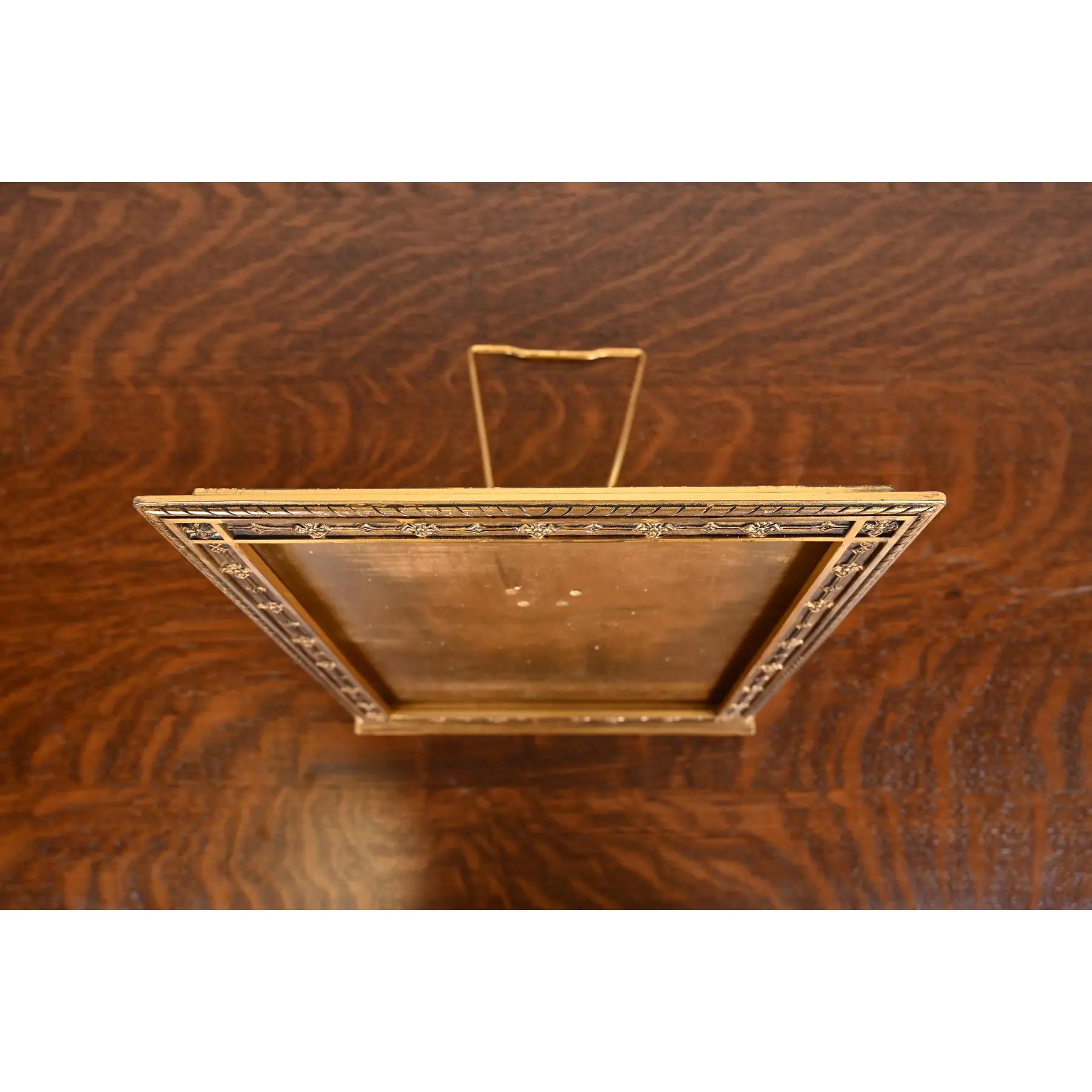 20th Century Tiffany & Co. New York Art Nouveau Bronze Doré Large Picture Frame For Sale