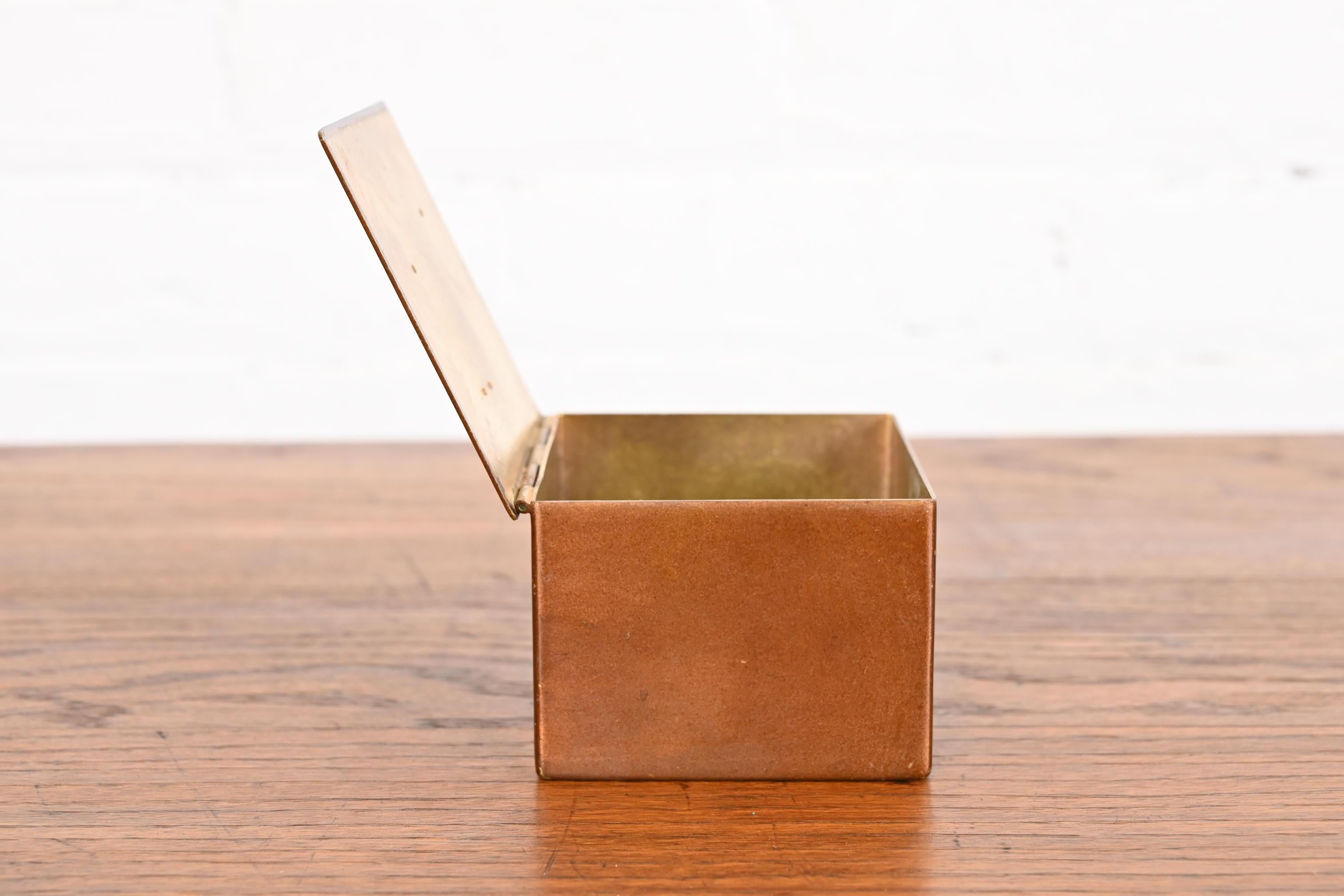 Tiffany & Co. New York Decorative Copper Desk Box or Cigarette Box 4