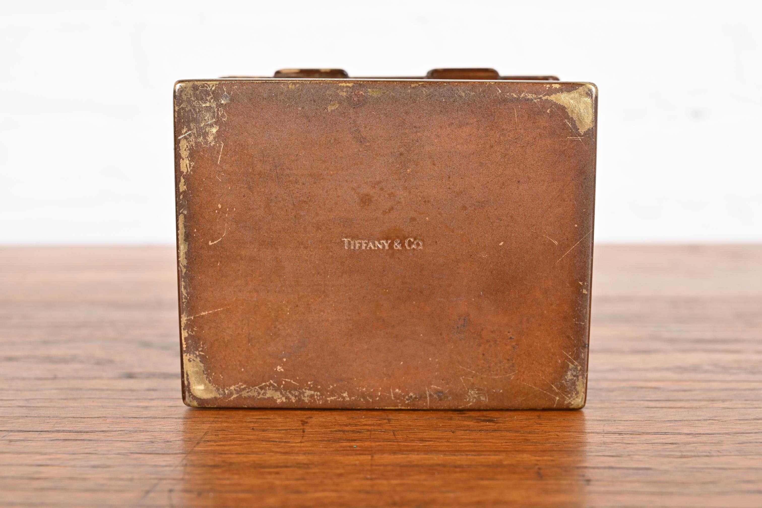 Tiffany & Co. New York Decorative Copper Desk Box or Cigarette Box 5