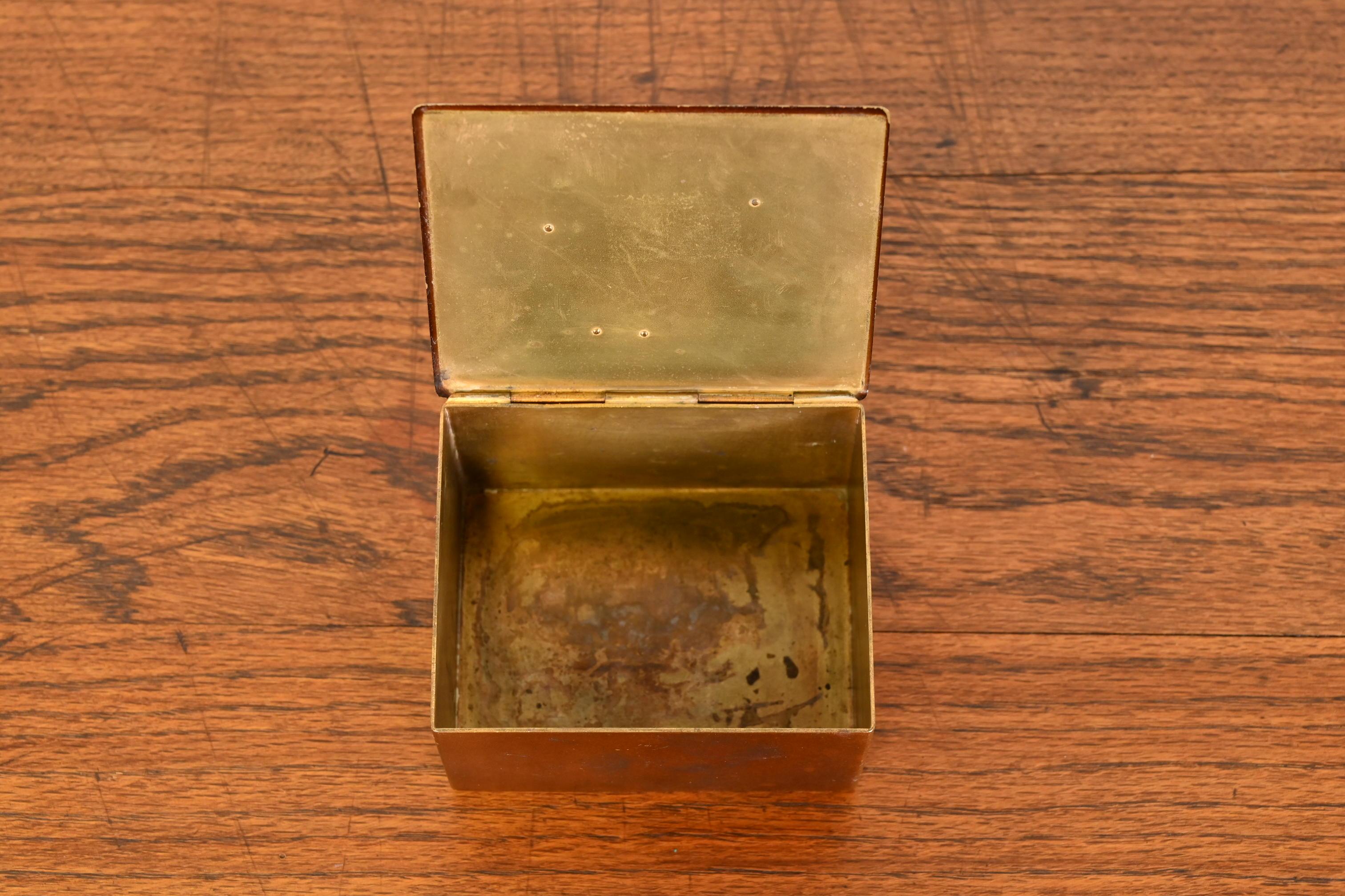 Tiffany & Co. New York Decorative Copper Desk Box or Cigarette Box 1