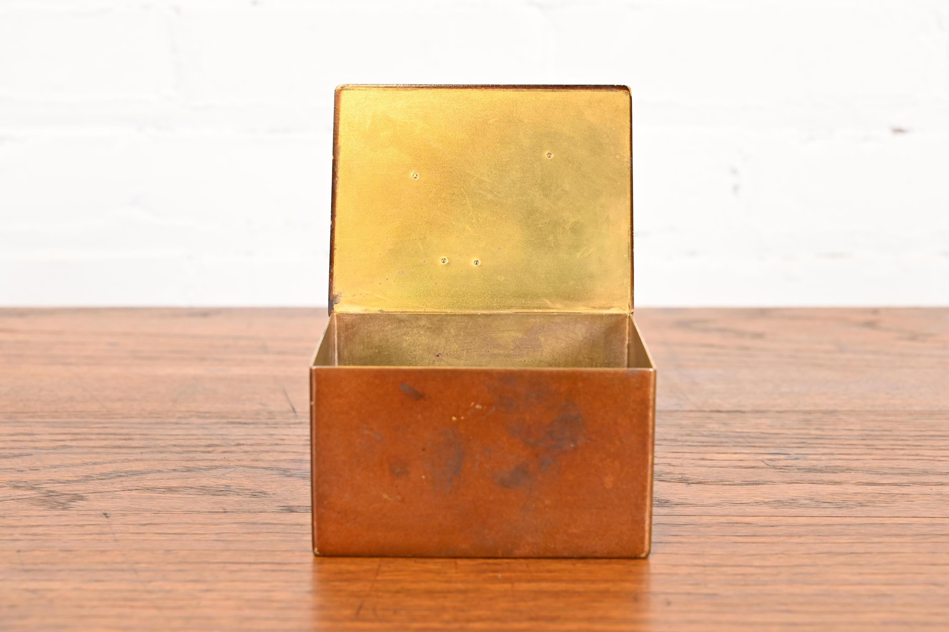 Tiffany & Co. New York Decorative Copper Desk Box or Cigarette Box 2