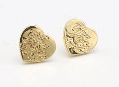 Tiffany & Co. New York Notes 18 Karat Gelbgold Herz-Logo-Ohrstecker