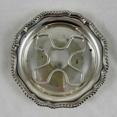 Tiffany & Co. New York Silver Plate Wine Bottle Coaster with Liner Insert