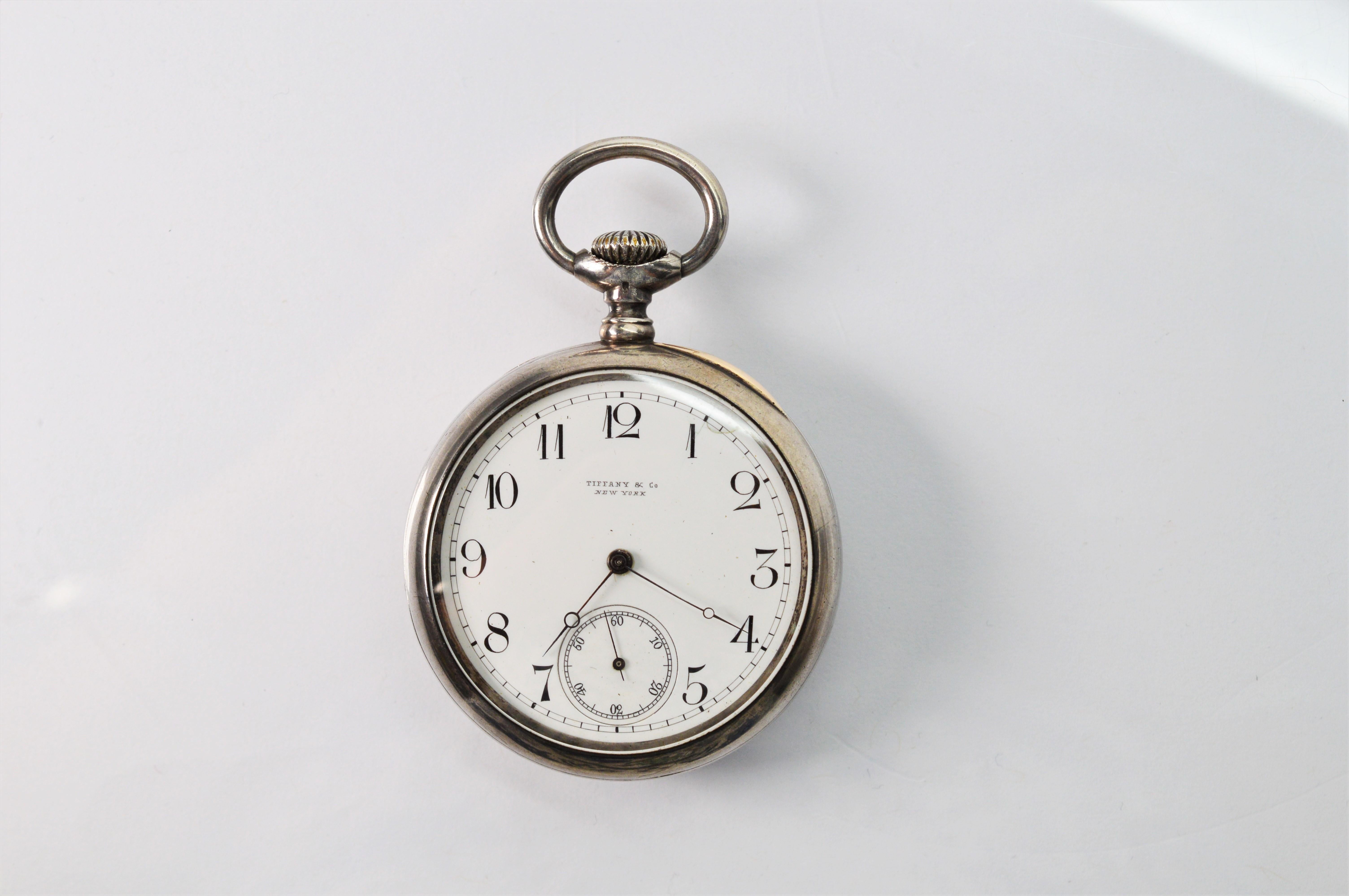 Tiffany and Co. New York Sterling Silver Pocket Watch at 1stDibs