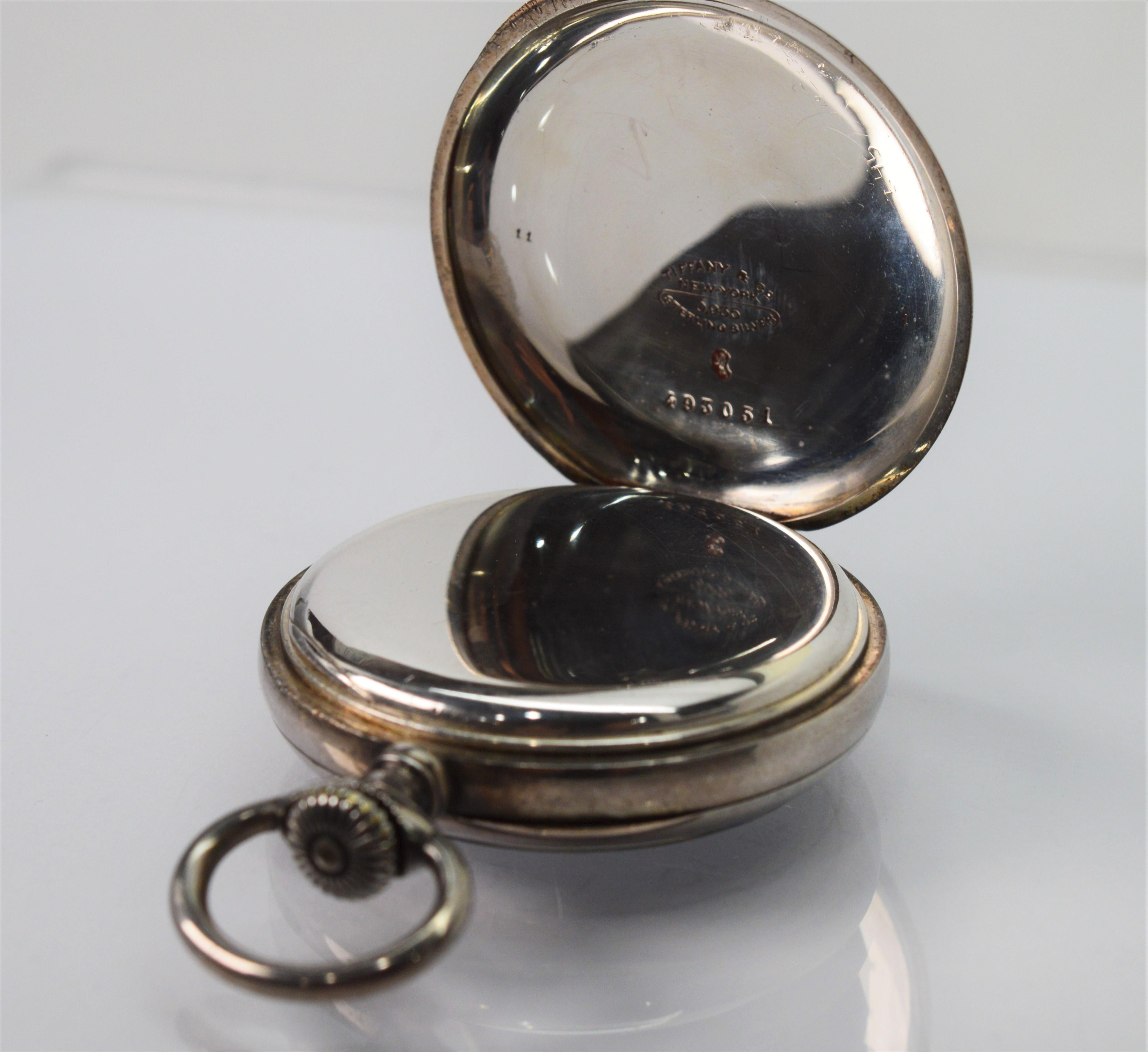 Men's Tiffany & Co. New York Sterling Silver Pocket Watch