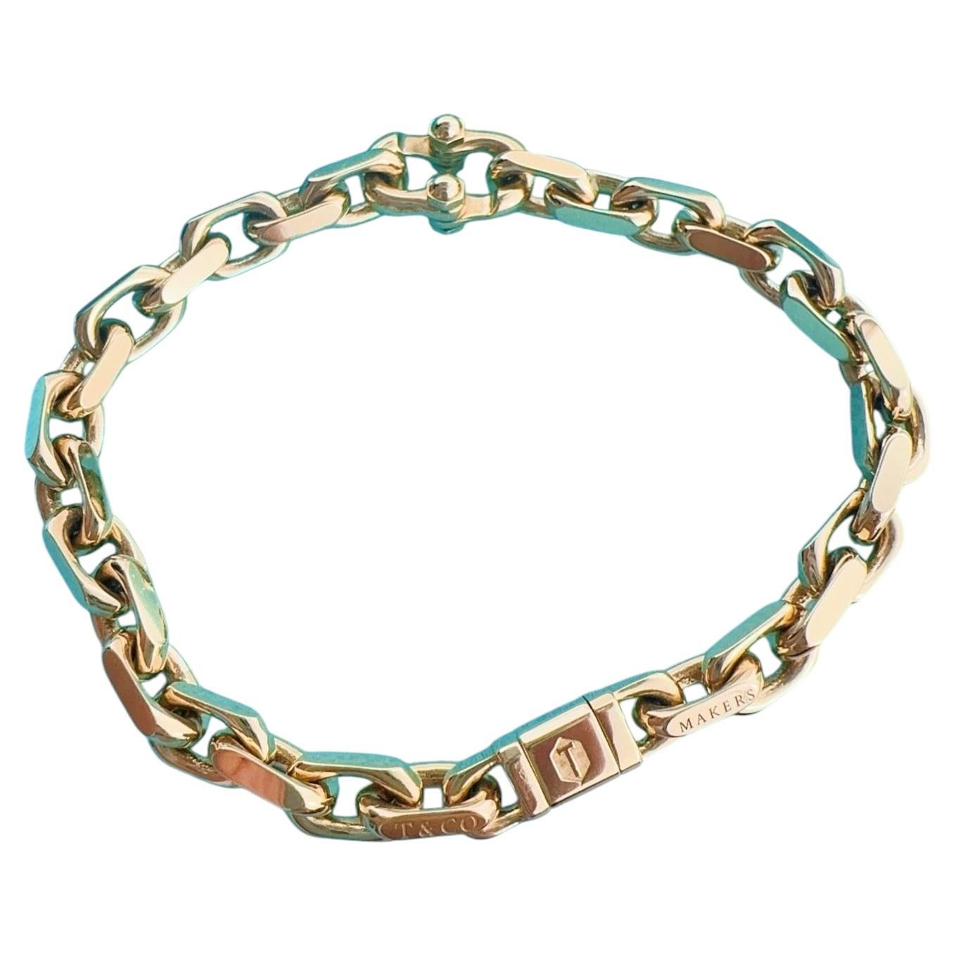 Tiffany & Co. New‑Style 18K‑Yellow‑Gold Makers Narrow 1837 Interlocking‑Bracelet