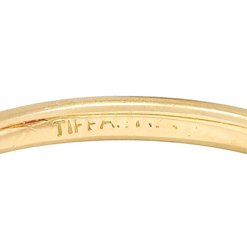 Tiffany & Co. No Heat Burma Ruby Diamond Platinum 18K Yellow Gold Antique Ring For Sale 3
