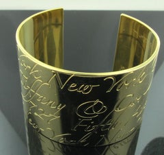 Tiffany & Co. Notes 18 Karat Yellow Gold Cuff