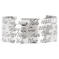 Tiffany & Co. Notes Collection Vintage 925 Sterling Silver Cuff Bracelet