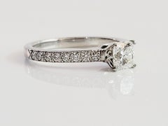 Tiffany & Co Novo 0.47 Cushion Diamond Platinum Engagement Ring