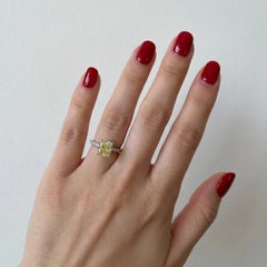 Tiffany & Co Novo 1.40ct Fancy Yellow Diamond Engagement Ring Platinum 18K