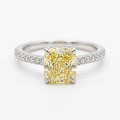 Tiffany & Co Novo 1.40ct Fancy Yellow Diamond Engagement Ring Platinum 18K