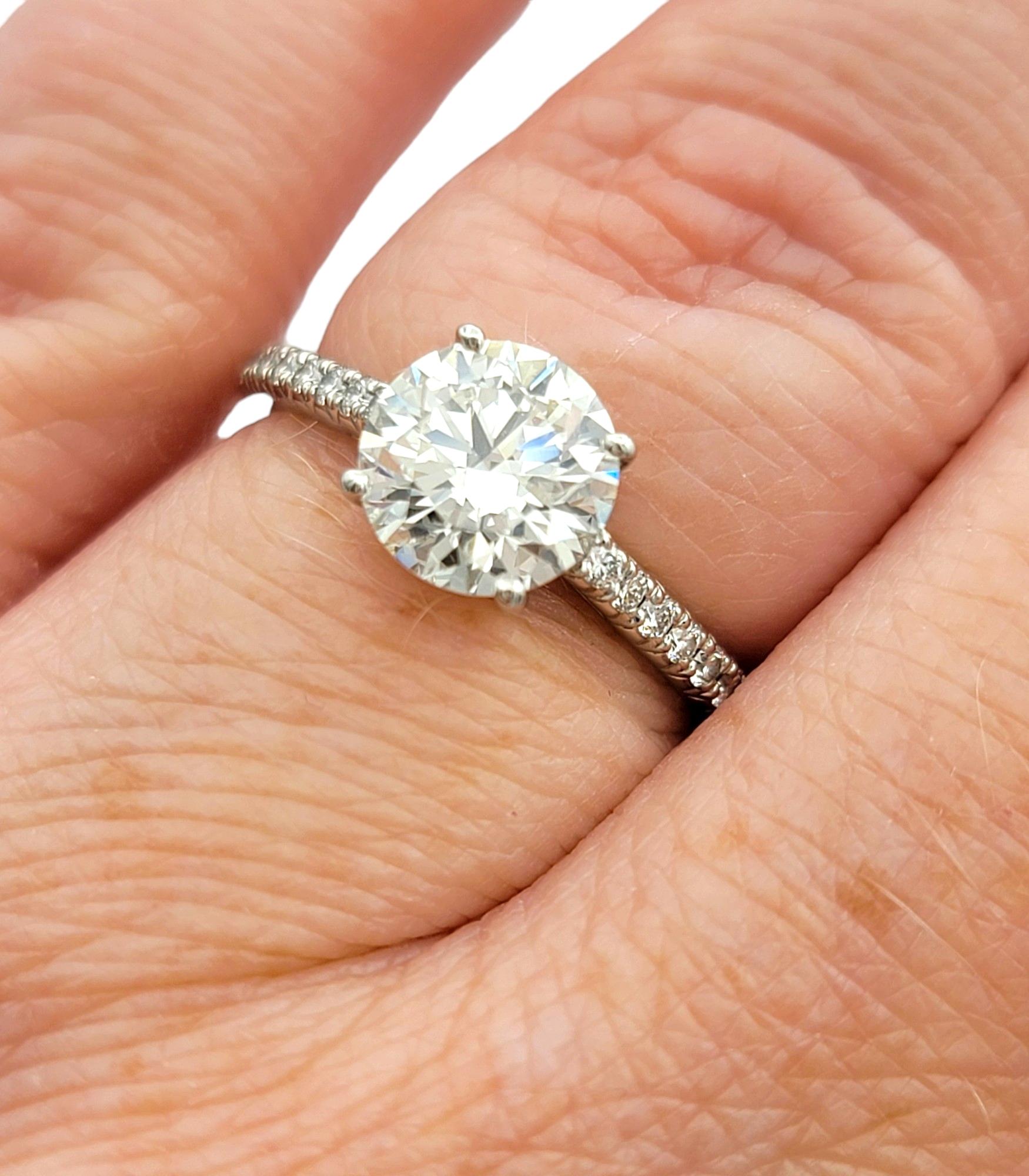 Tiffany & Co. Novo, bague de fiançailles solitaire en platine sertie de diamants de 1,46 carat en vente 4