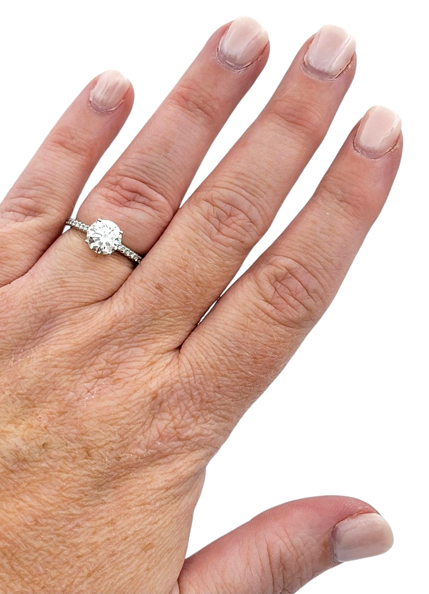Tiffany & Co. Novo, bague de fiançailles solitaire en platine sertie de diamants de 1,46 carat en vente 3