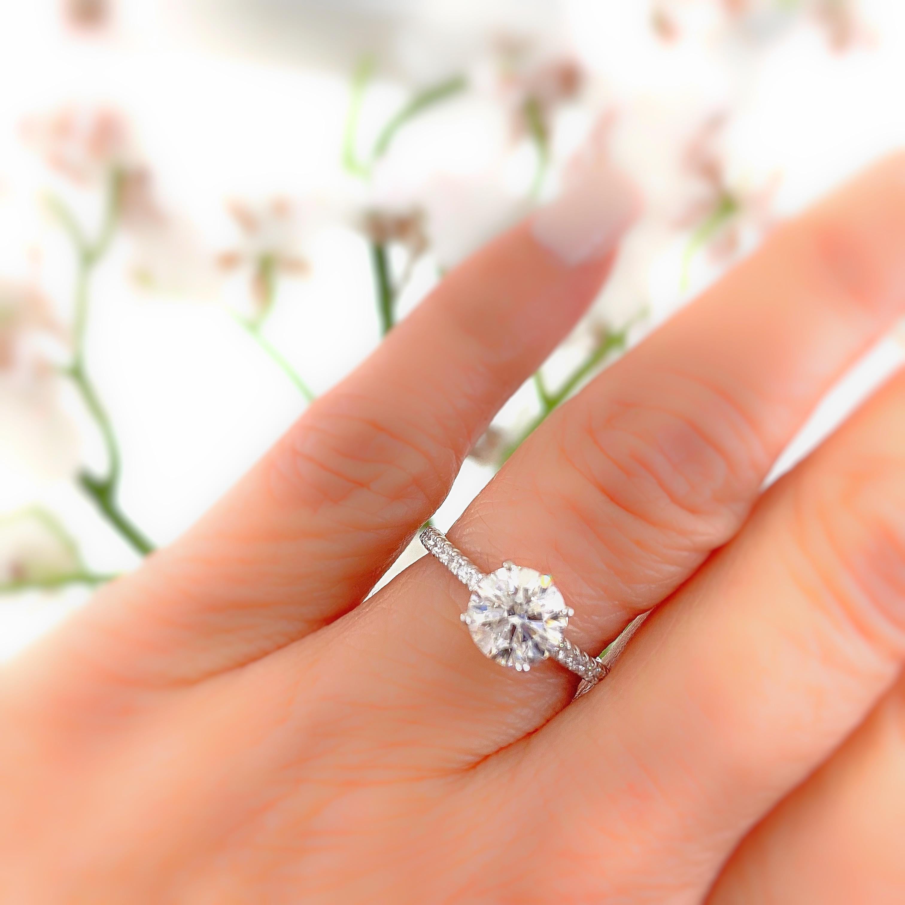 Tiffany & Co NOVO 1.62 Carat E VS1 Round Diamond Engagement Ring 4