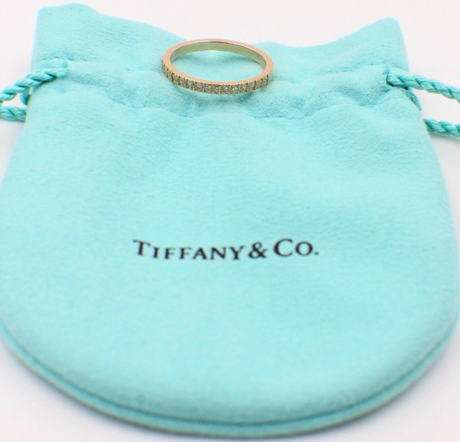 Tiffany & Co. Anillo de media banda de diamantes Novo Oro rosa de 18 quilates en venta 2