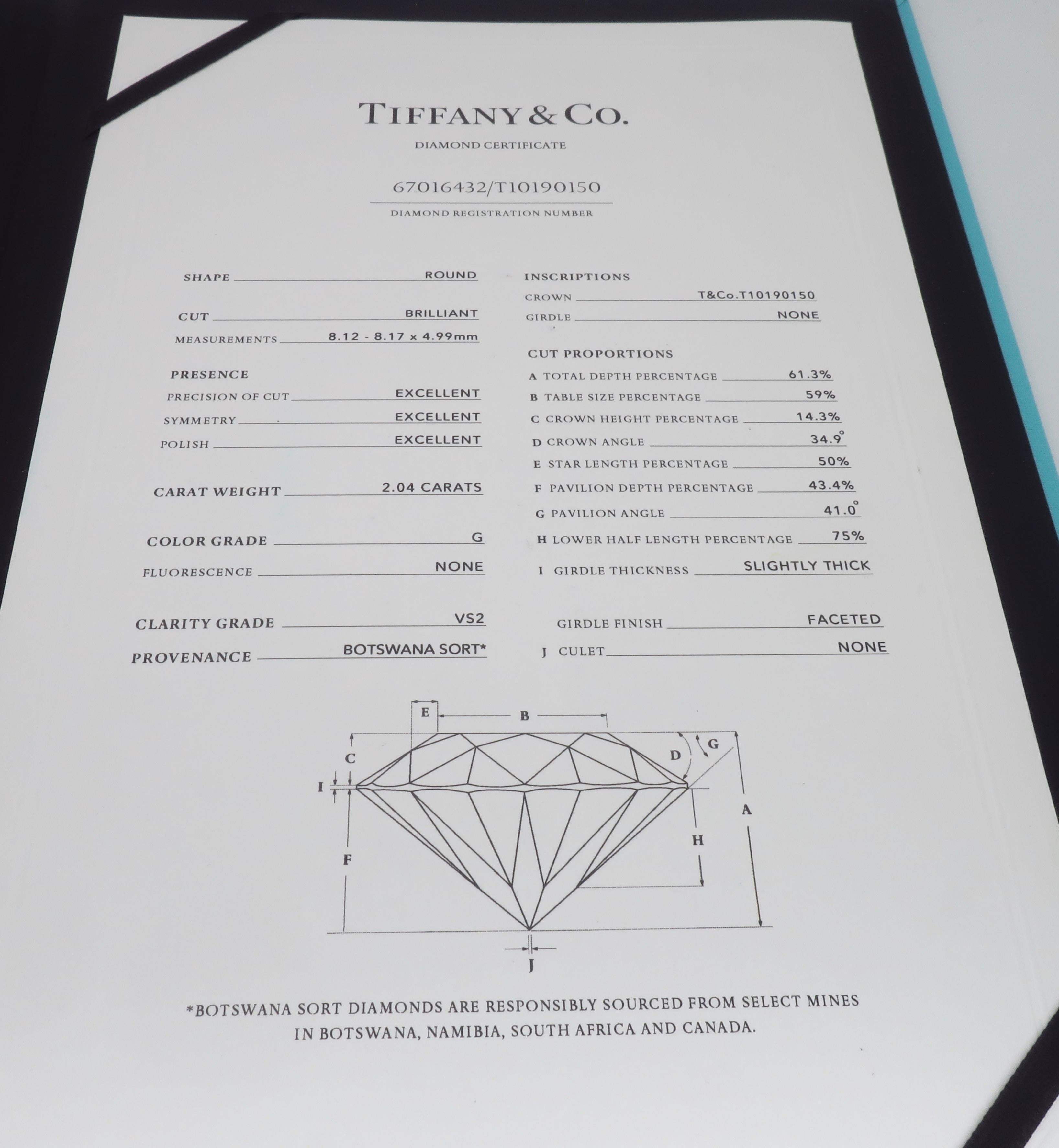 Tiffany & Co. Novo 2.24CTW Diamond Engagement Ring 2