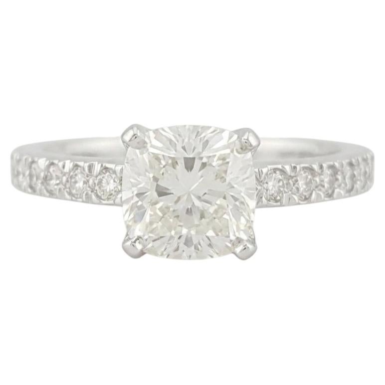 Tiffany & Co. Verlobungsring aus Platin mit einem Diamanten im „Novo“-Cushion-Schliff