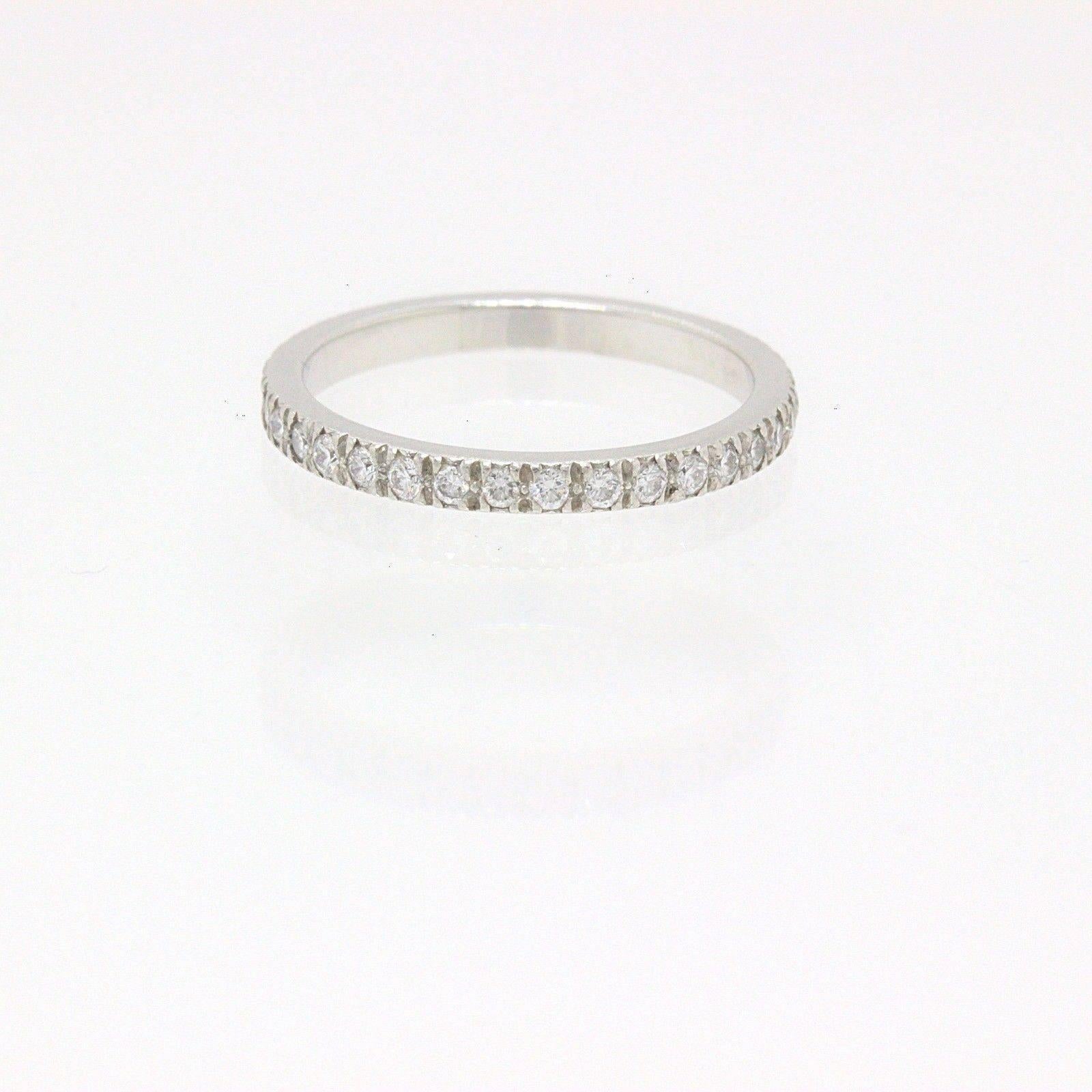 Round Cut Tiffany & Co. Novo Diamond and Platinum Full Circle Wedding Band Ring