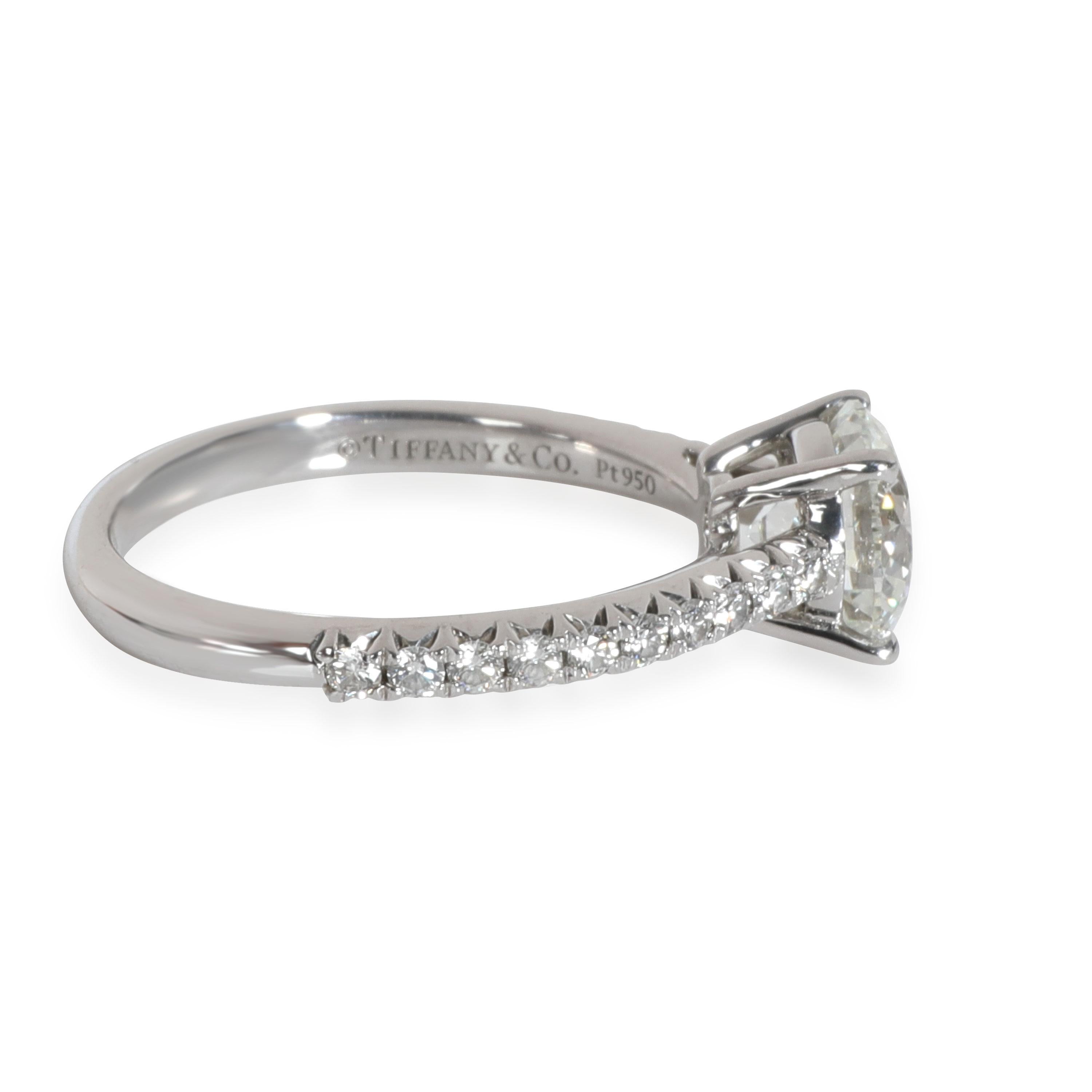 Modern Tiffany & Co. Novo Diamond Diamond Engagement Ring in Platinum G VVS2 1.18 CTW