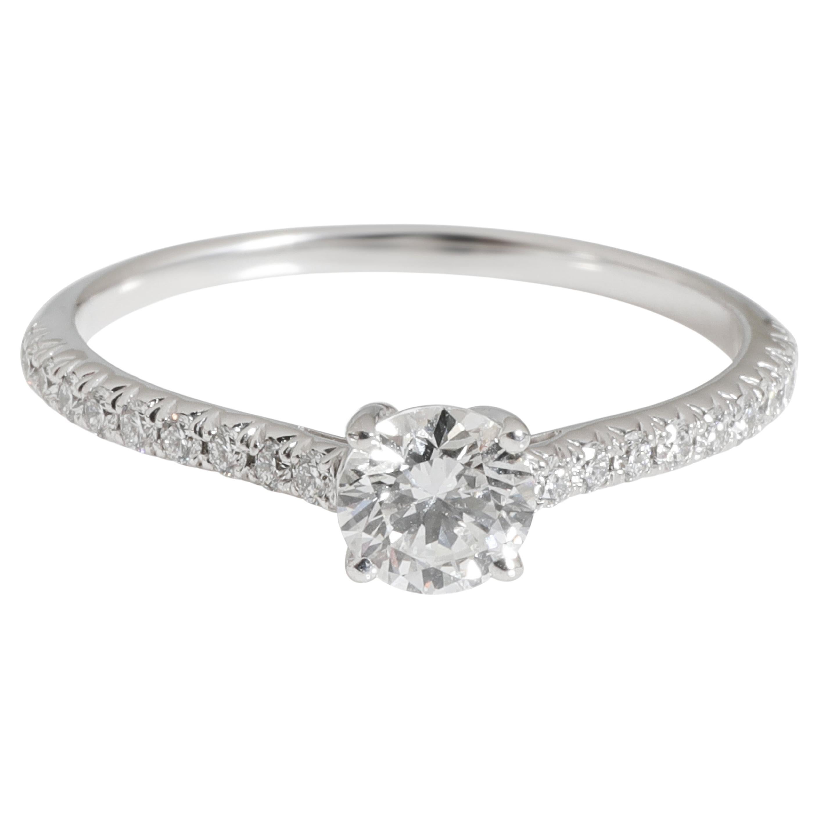 Tiffany and Co. Platinum Diamond .75 Carat D VS2 Triple Exc Round