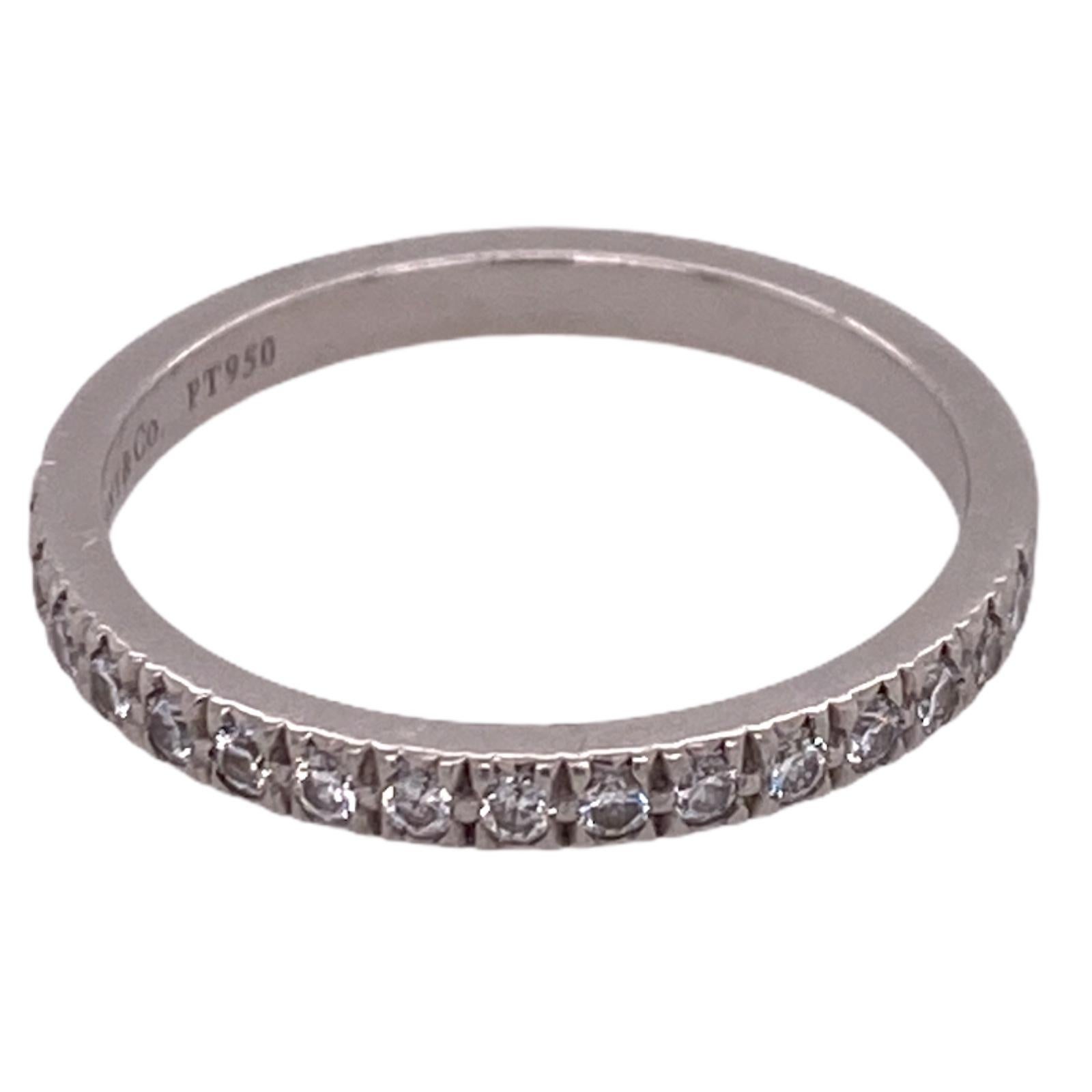 Modern Tiffany & Co. Novo Diamond Half Circle Platinum Wedding Band Ring