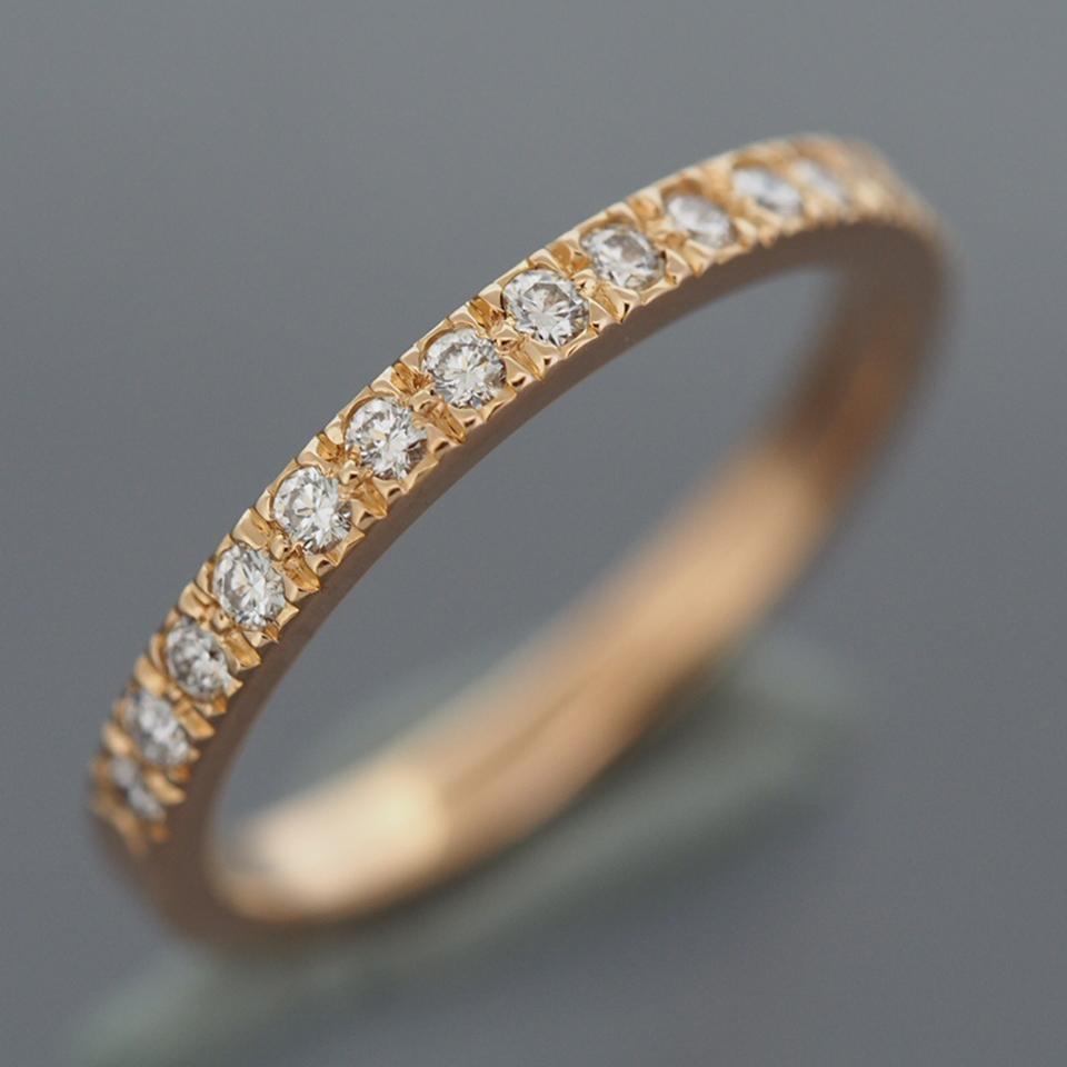 Round Cut Tiffany & Co. Novo Diamond Half Eternity Ring Rose Gold