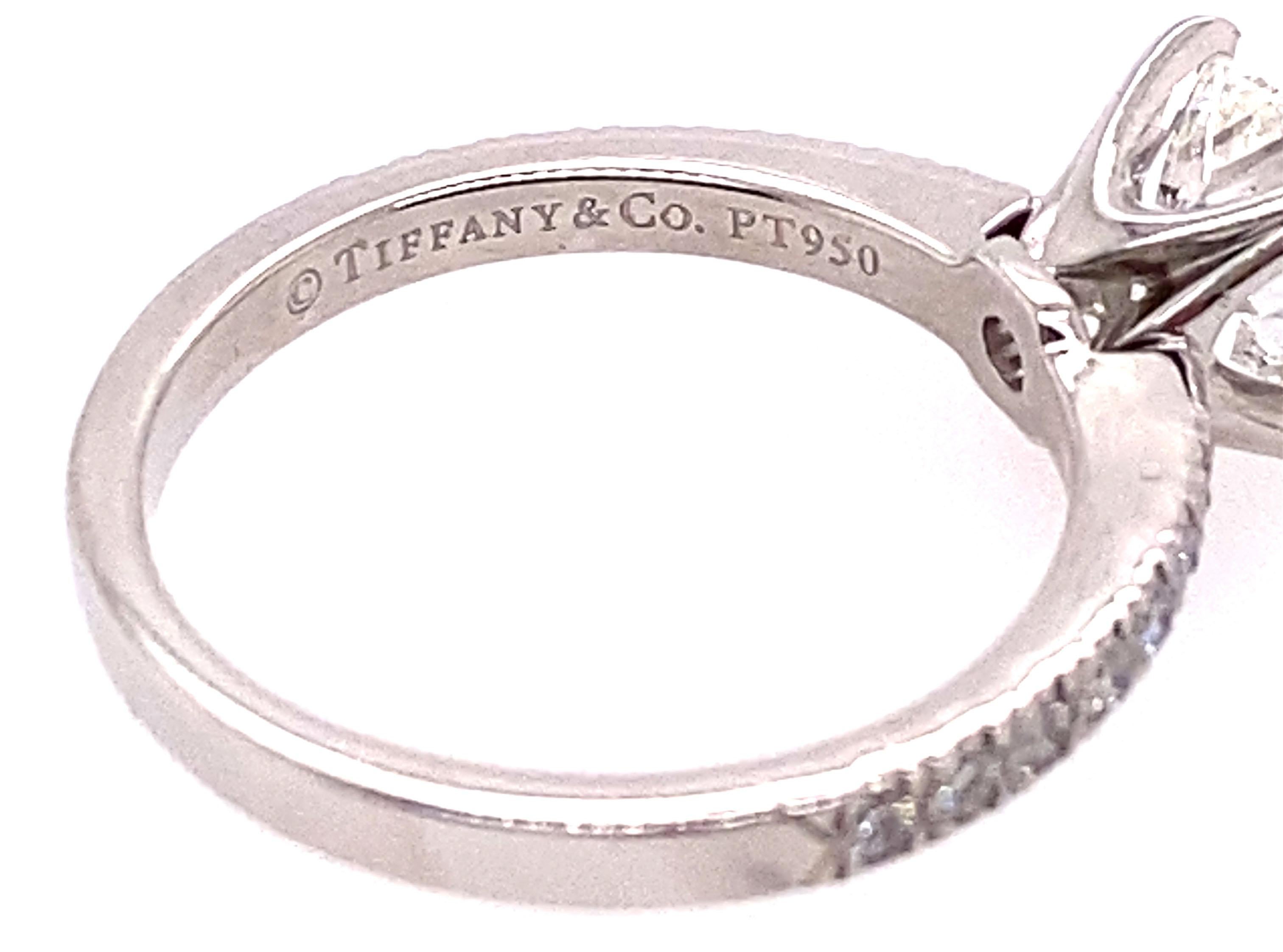Tiffany & Co Novo Diamond Platinum Engagement Ring 1.26ct G-VVS2 XXX In Excellent Condition For Sale In Dearborn, MI