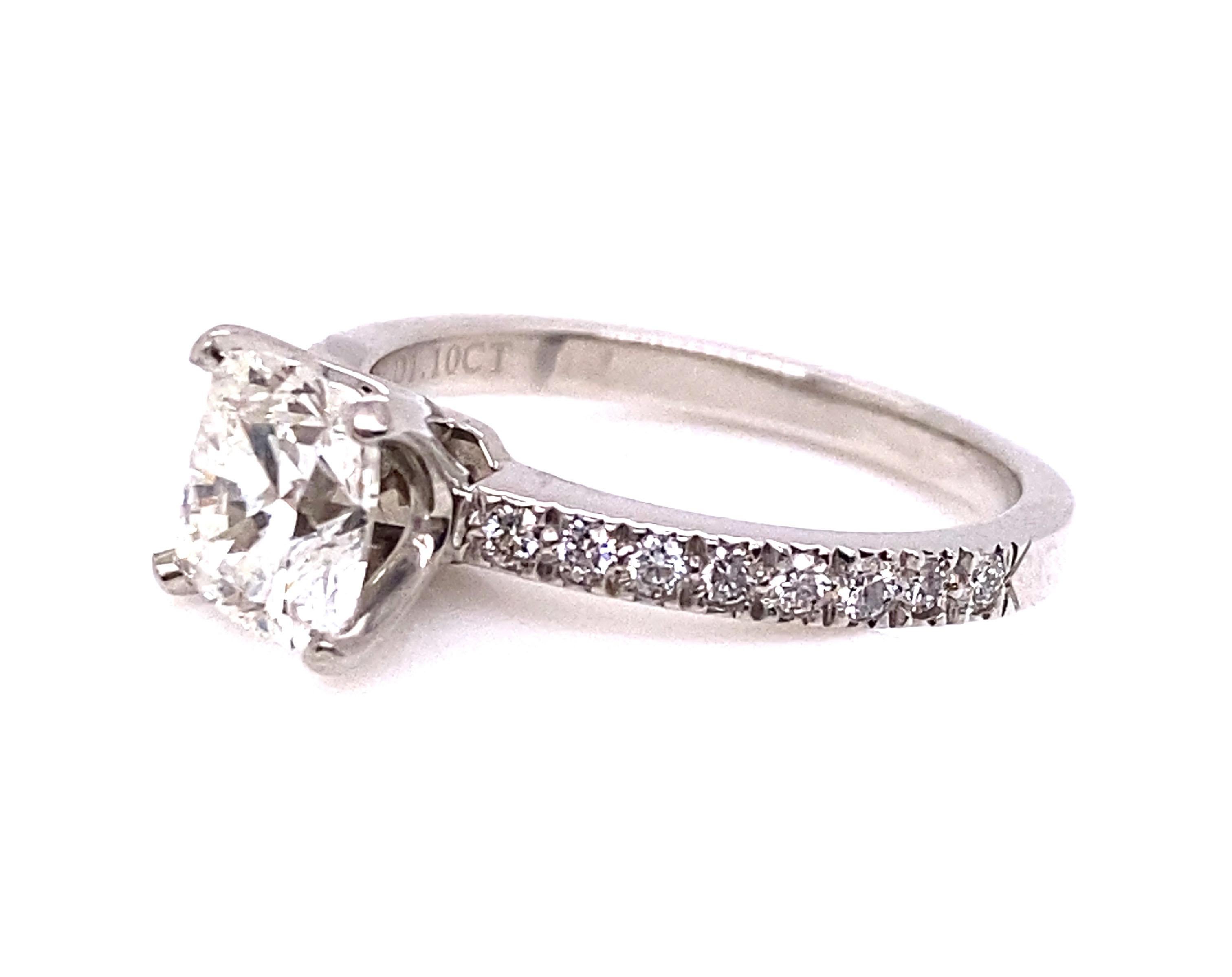 Women's Tiffany & Co Novo Diamond Platinum Engagement Ring 1.26ct G-VVS2 XXX For Sale