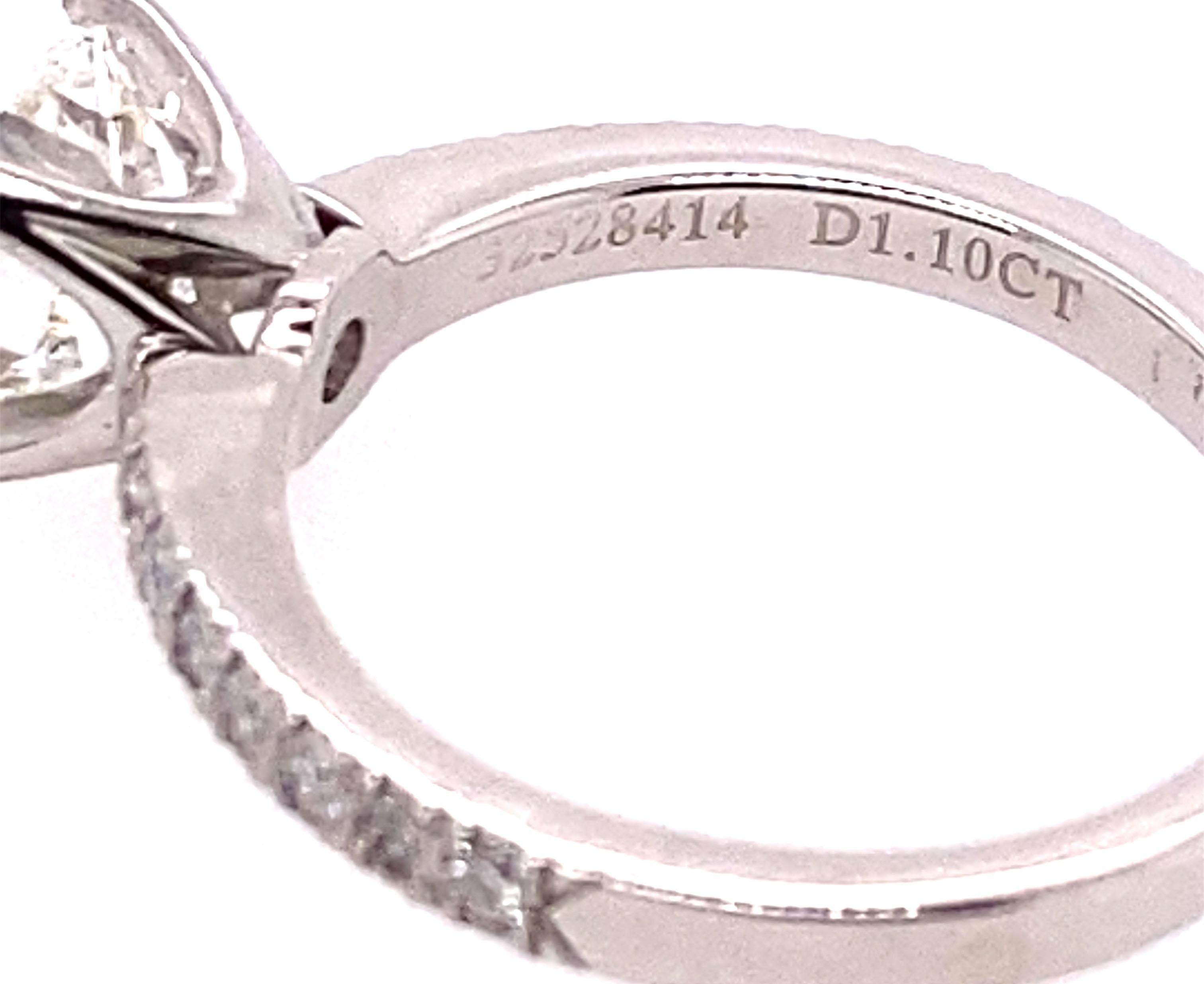 Cushion Cut Tiffany & Co Novo Diamond Platinum Engagement Ring 1.26ct G-VVS2 XXX