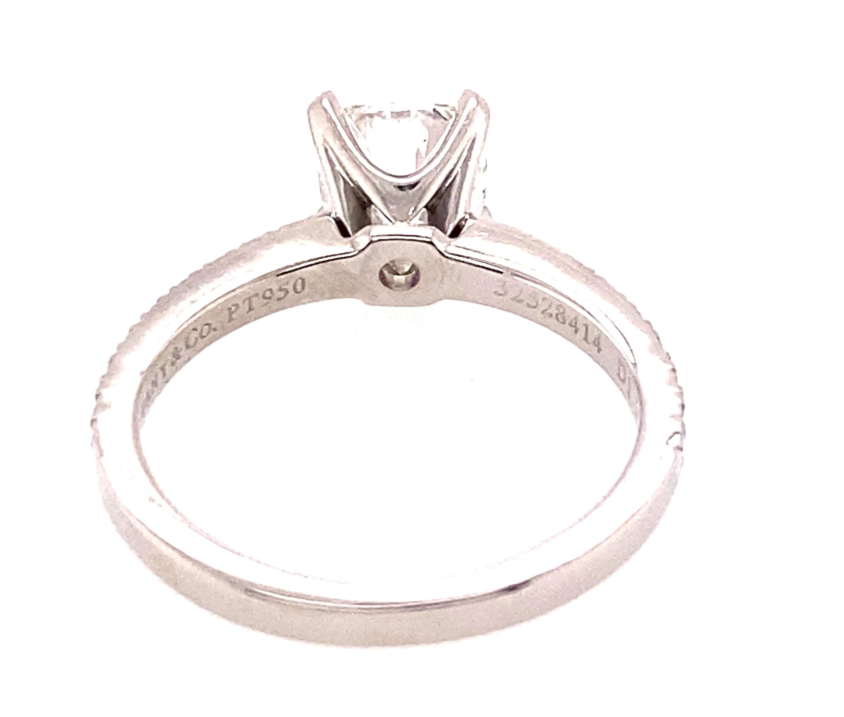 Tiffany & Co Novo Diamond Platinum Engagement Ring 1.26ct G-VVS2 XXX For Sale 2