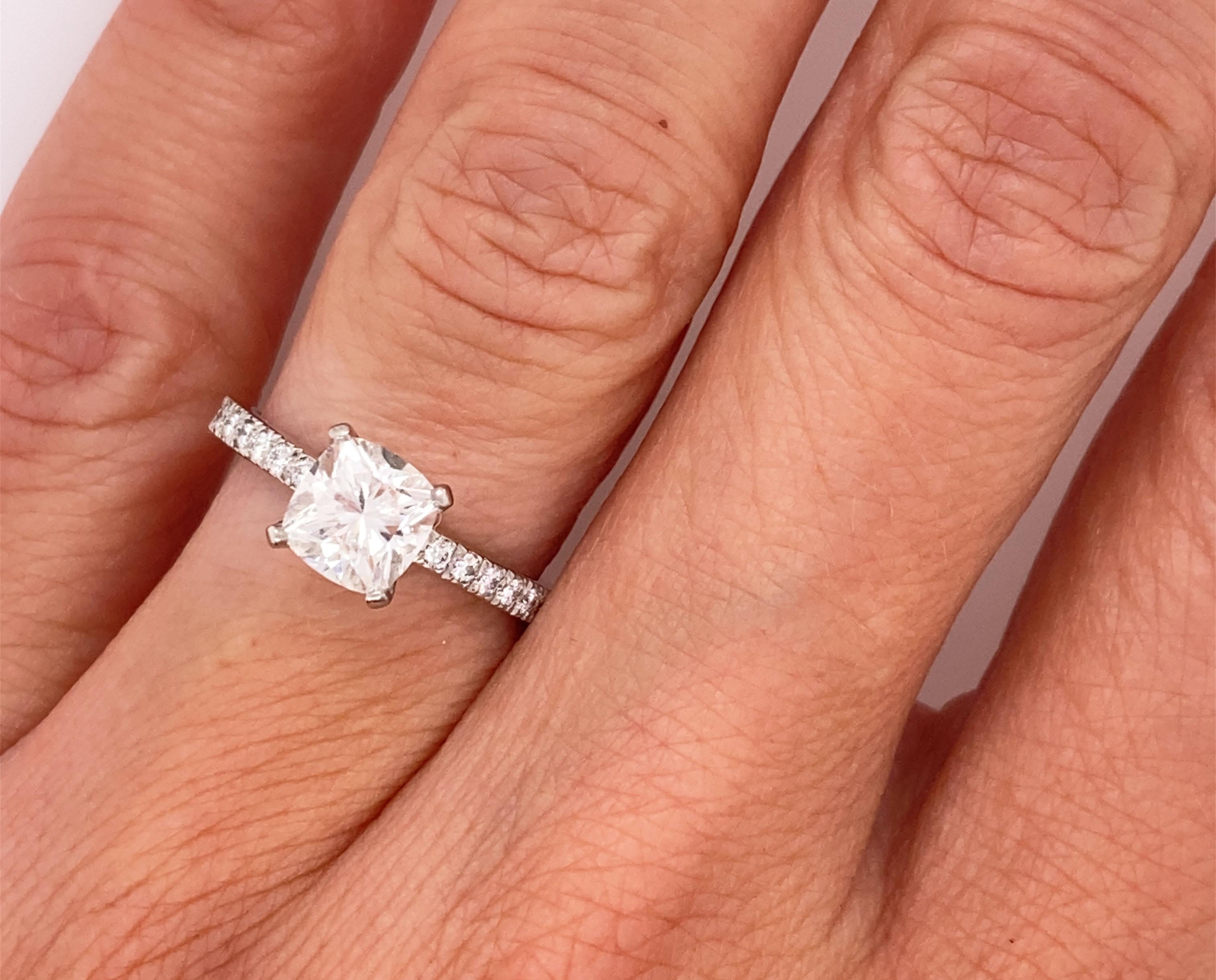 Tiffany & Co Novo Diamond Platinum Engagement Ring 1.26ct G-VVS2 XXX For Sale 3