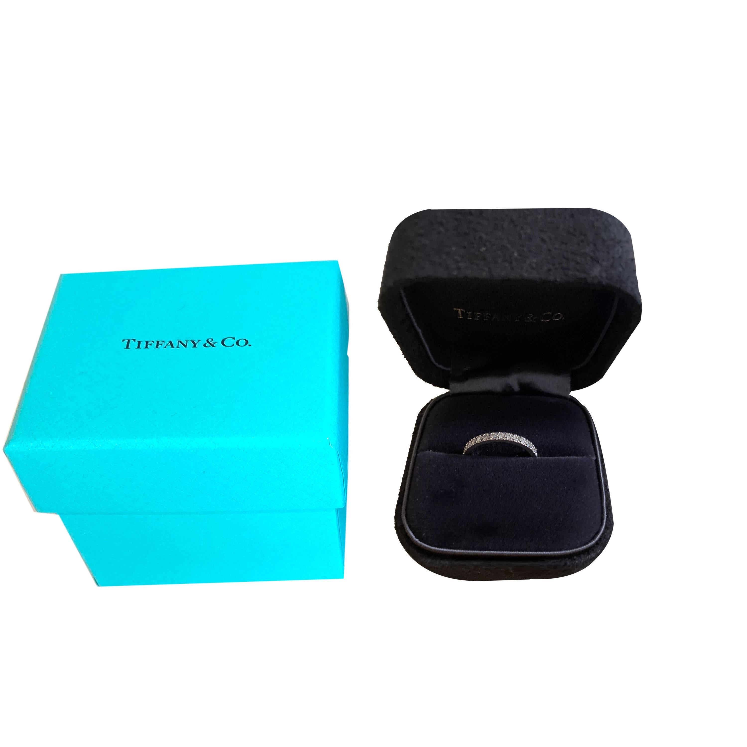 Women's Tiffany & Co. Novo Diamond Wedding Band in Platinum 0.18 Ctw For Sale