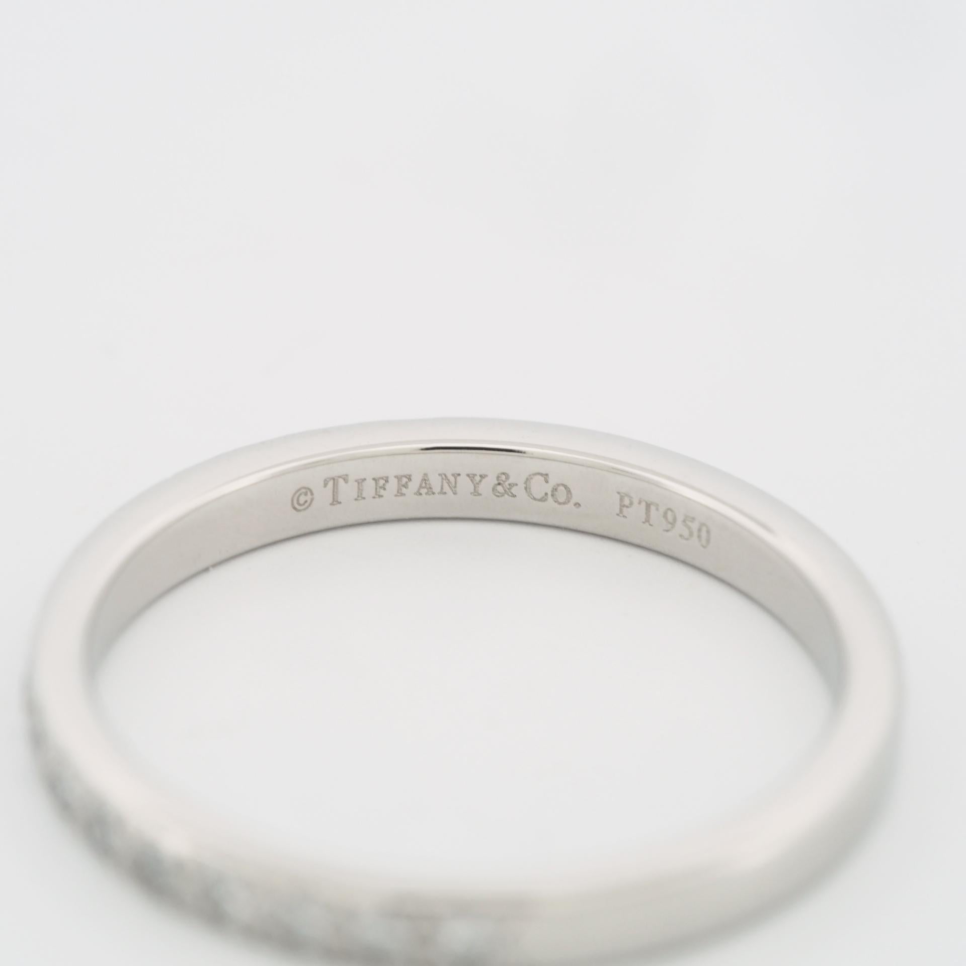 Tiffany & Co. Novo Diamanten halbe Ewigkeit Ring Platin 950 US 5.25 im Angebot 1