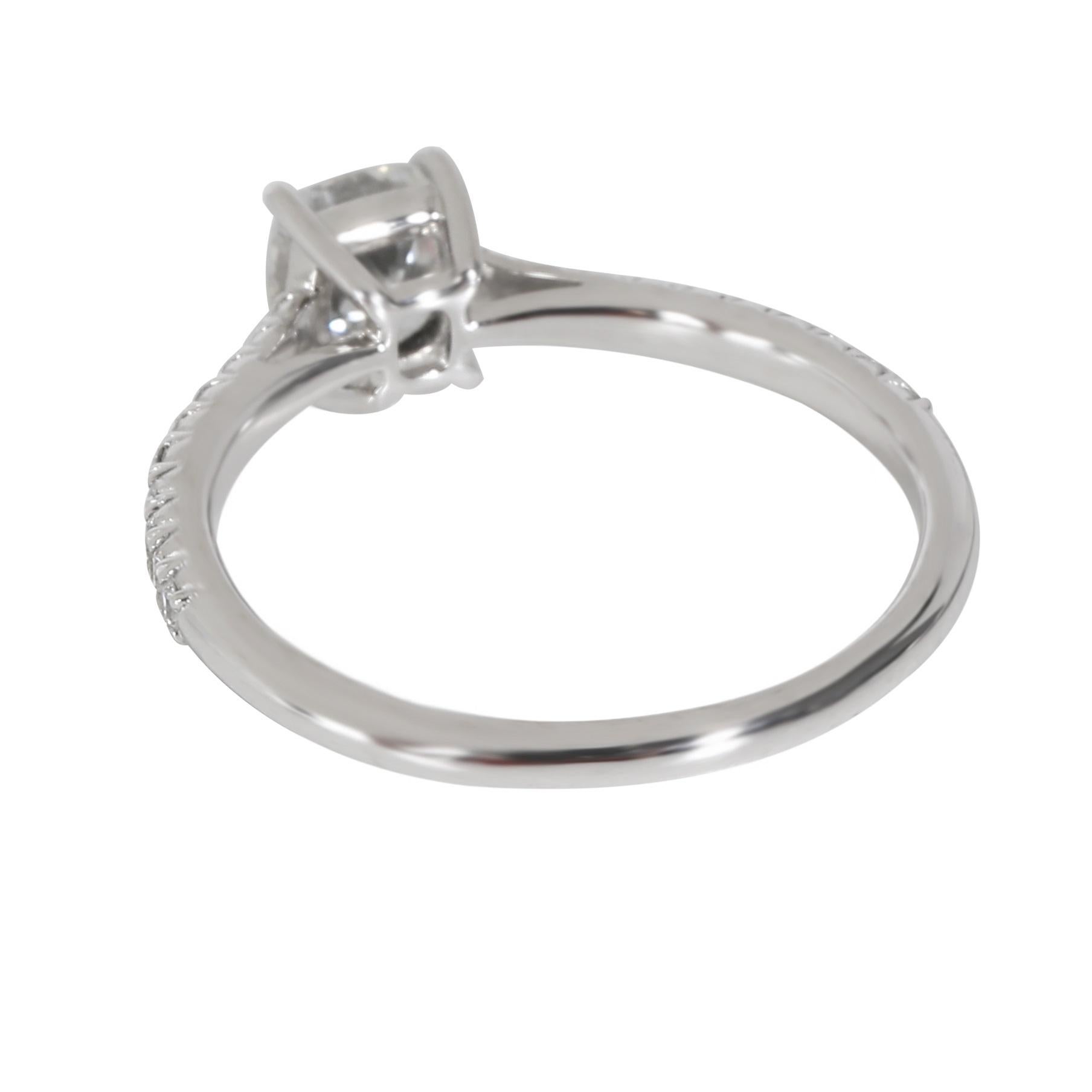 Tiffany & Co. Novo Engagement Ring in  Platinum F VVS1 1.05 CTW In Excellent Condition For Sale In New York, NY