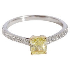 Tiffany & Co. Novo Ausgefallener gelber Diamant-Verlobungsring aus 18k Gold/Platin 0,92 Gesamtkaratgewicht