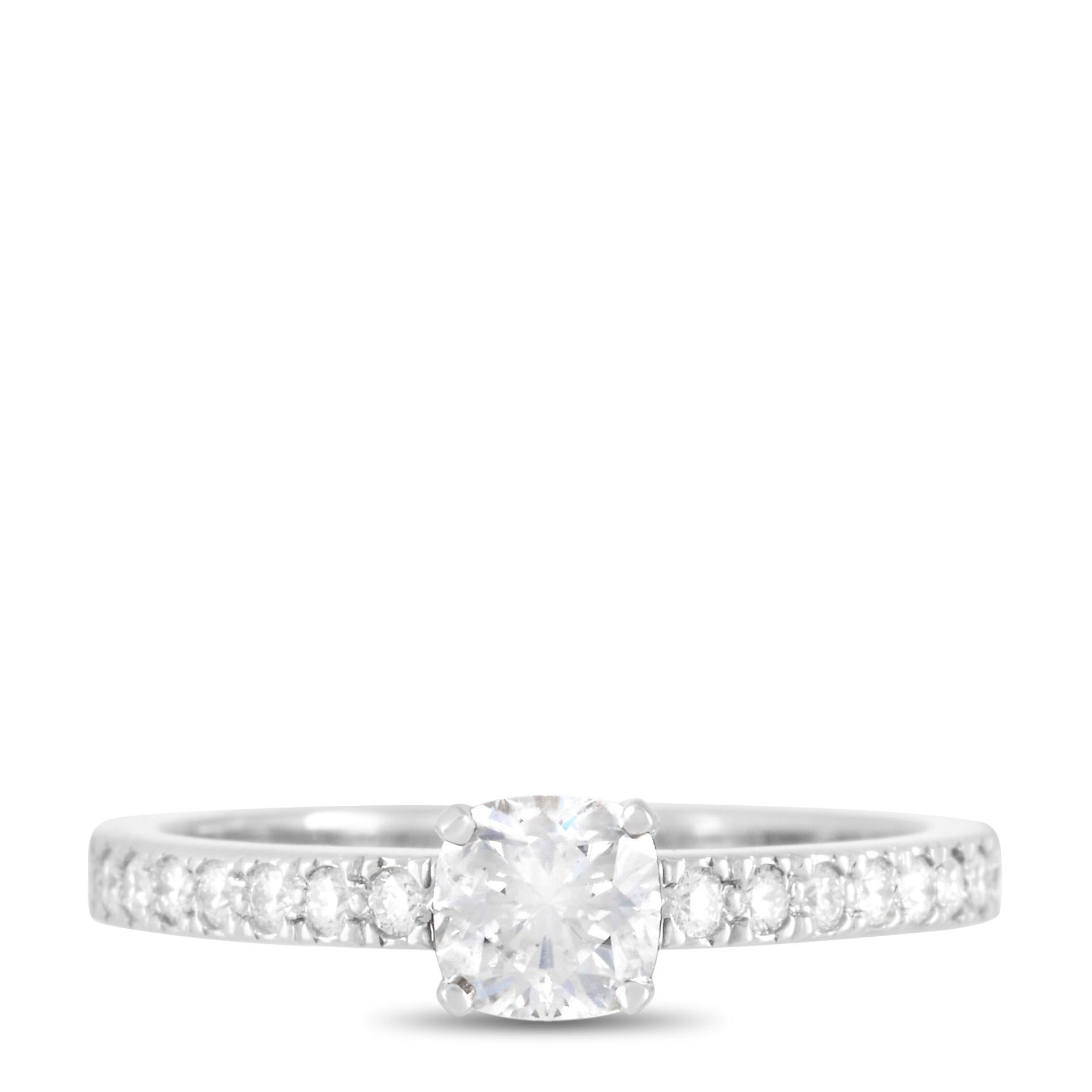 Round Cut Tiffany & Co. Novo Platinum 0.61 Ct Lucida Diamond Ring