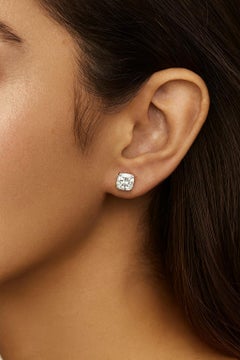 Tiffany & Co. Novo Platin Cushion Diamant-Ohrstecker