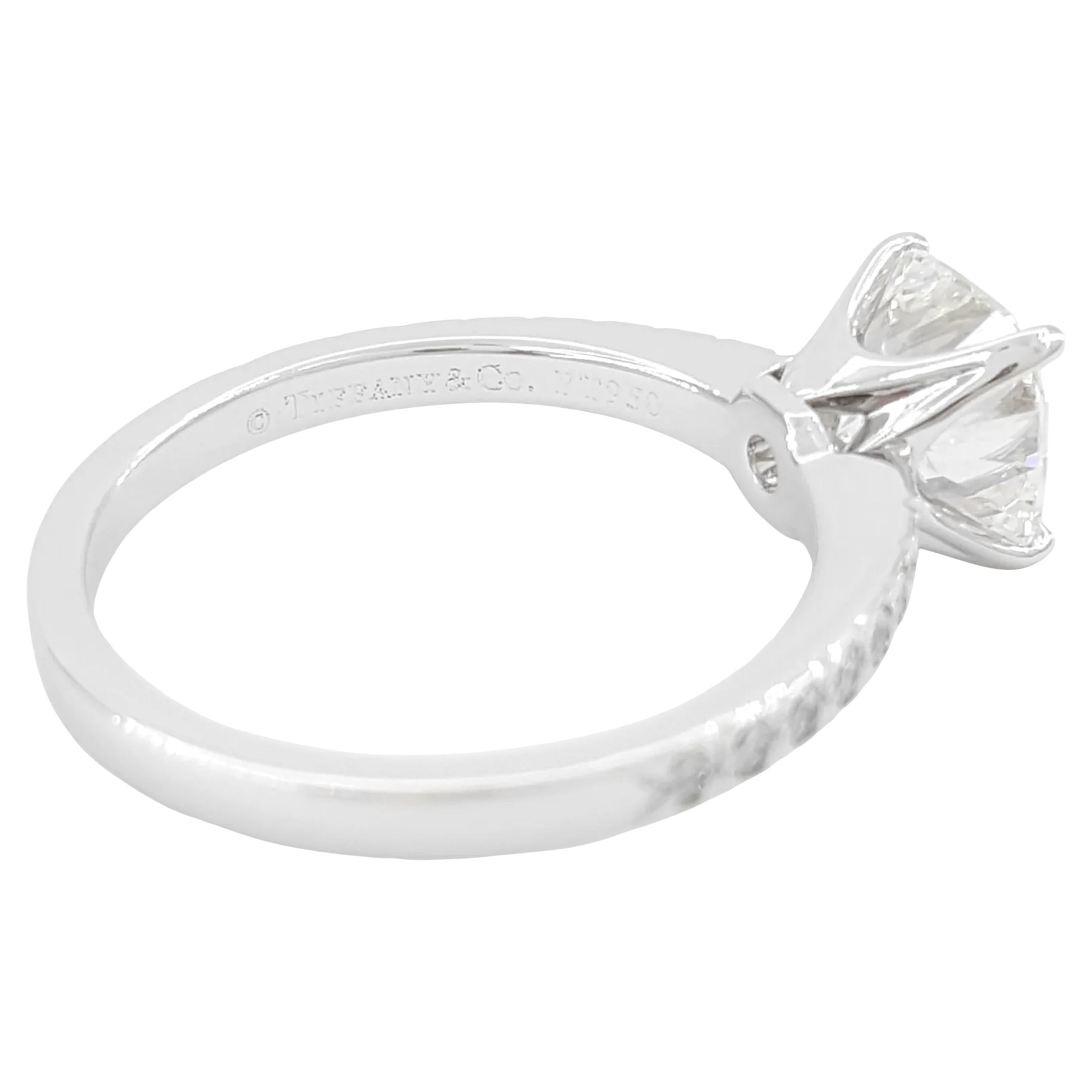 Contemporary Tiffany & Co. NOVO Platinum Engagement Ring For Sale