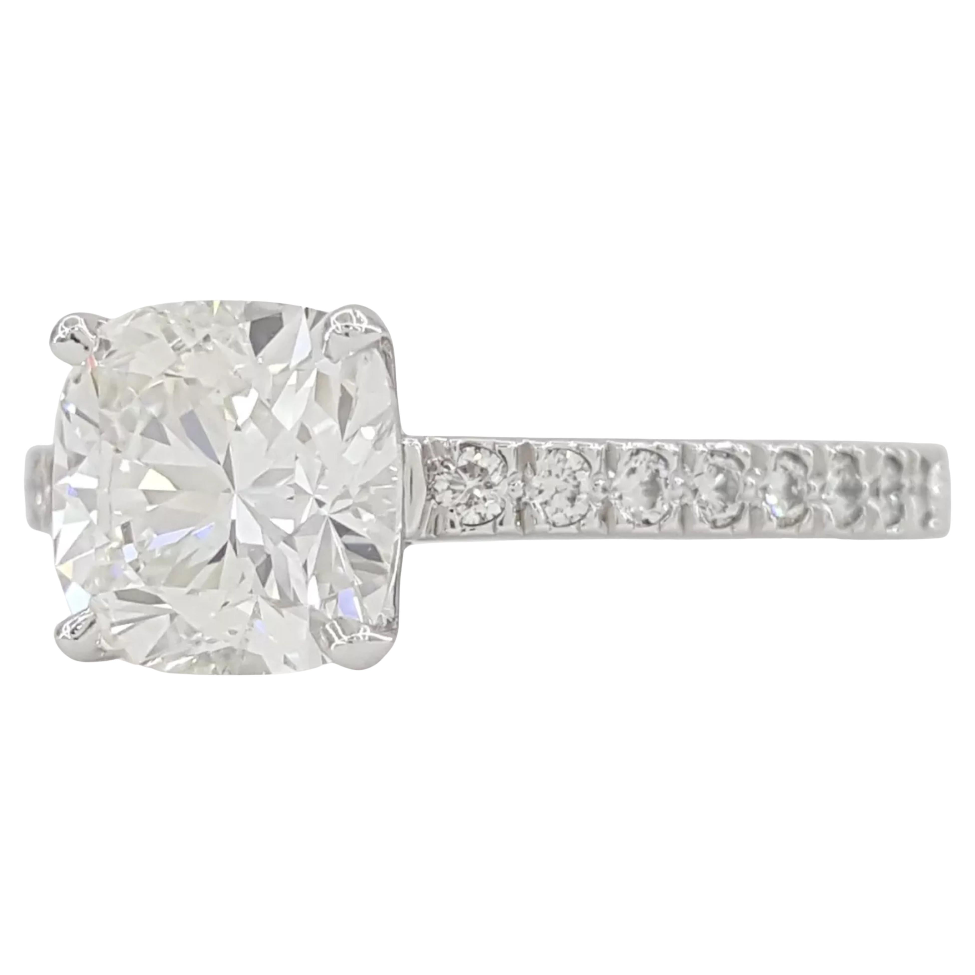 Cushion Cut Tiffany & Co. NOVO Platinum Engagement Ring For Sale