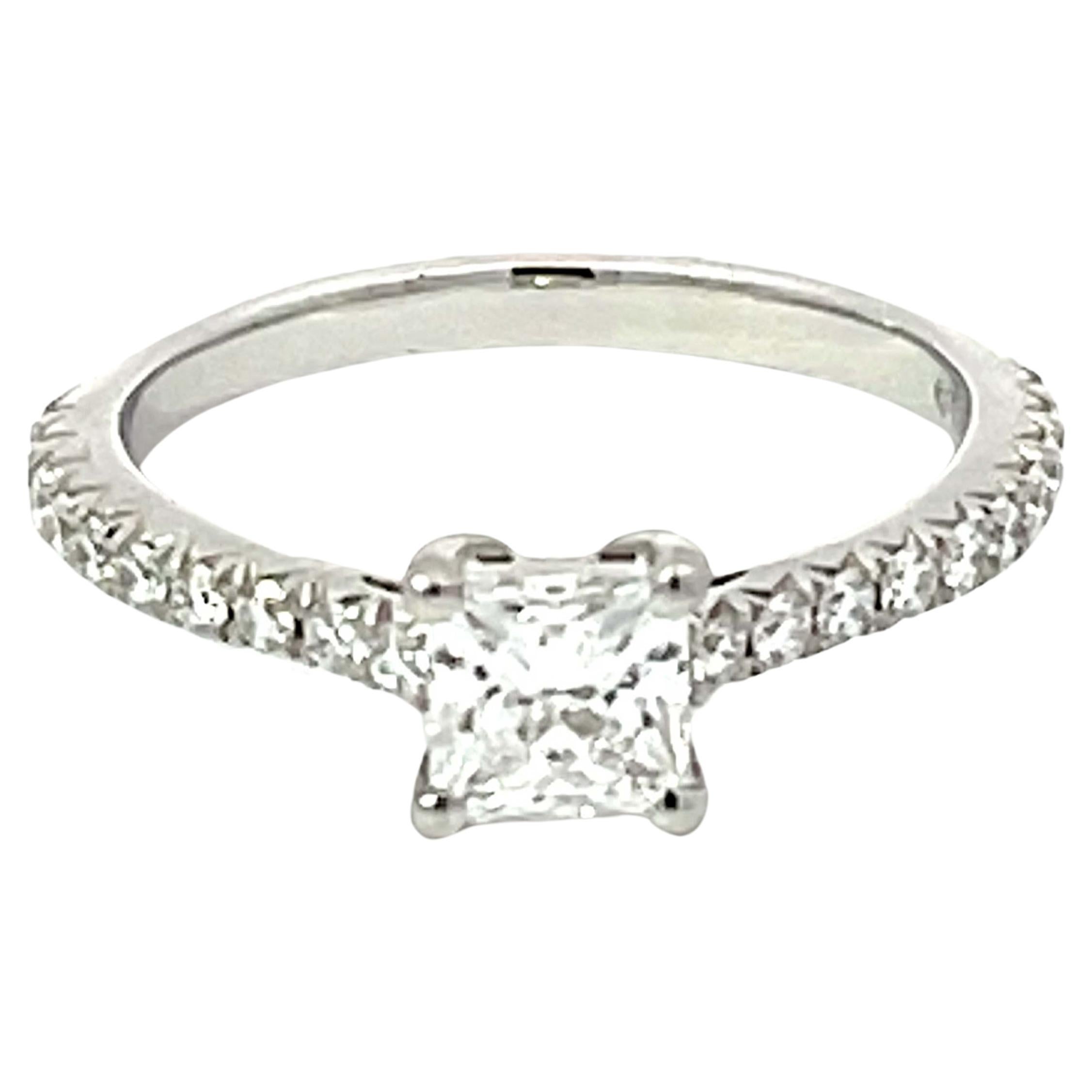 Tiffany & Co. Novo Princess Cut Engagement Ring in Platinum, G VVS1 0.51 Ct