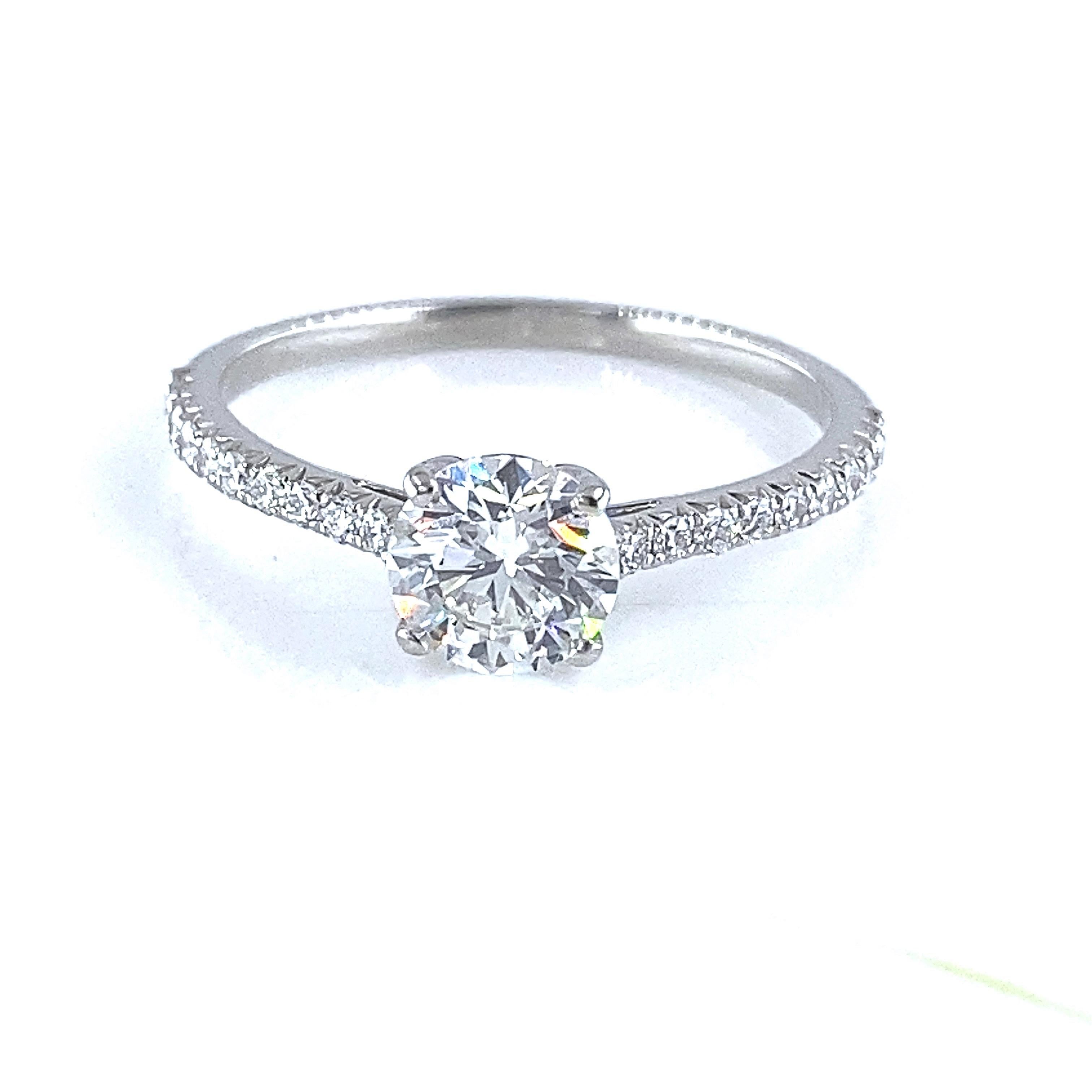 Tiffany & Co. Verlobungsring aus Platin mit rundem Novo-Diamant 1,10 Tcw 6